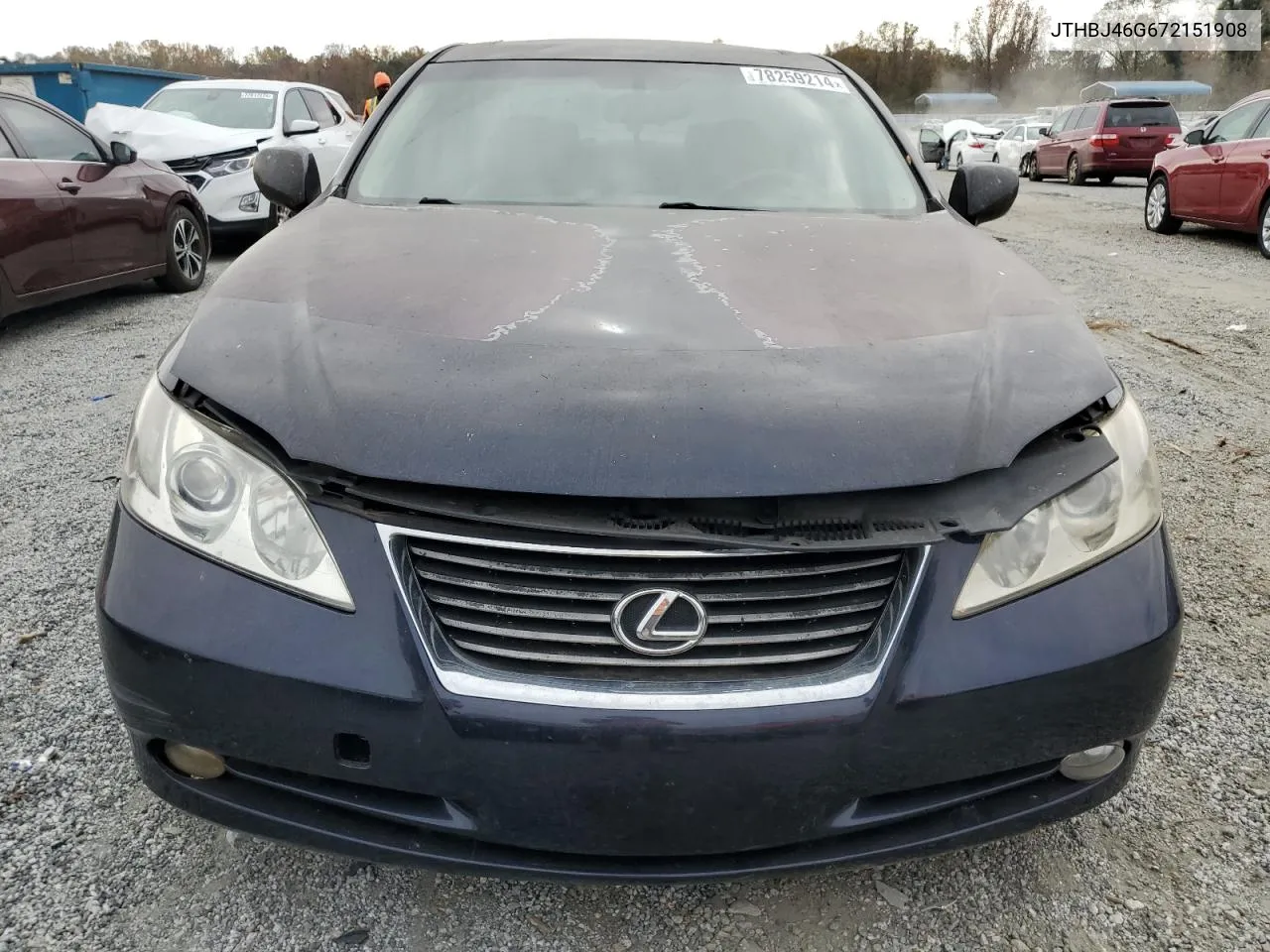 2007 Lexus Es 350 VIN: JTHBJ46G672151908 Lot: 78259214