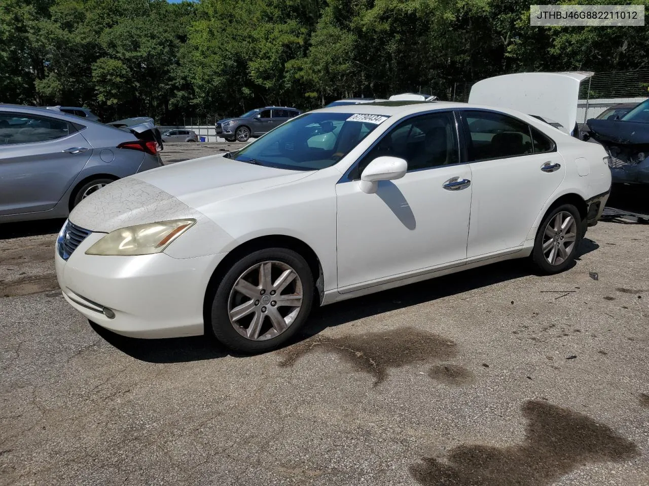 2008 Lexus Es 350 VIN: JTHBJ46G882211012 Lot: 67790434