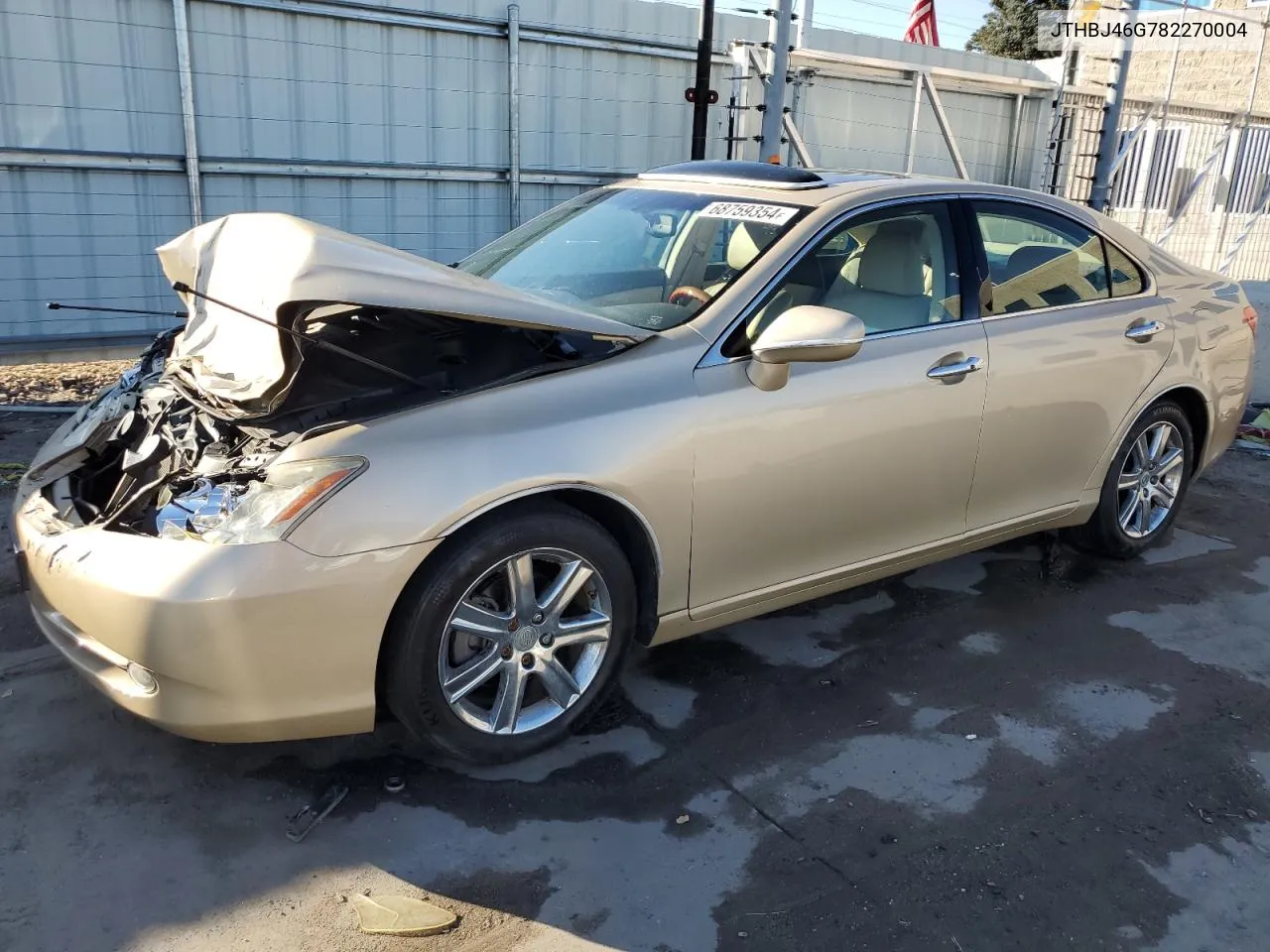 JTHBJ46G782270004 2008 Lexus Es 350