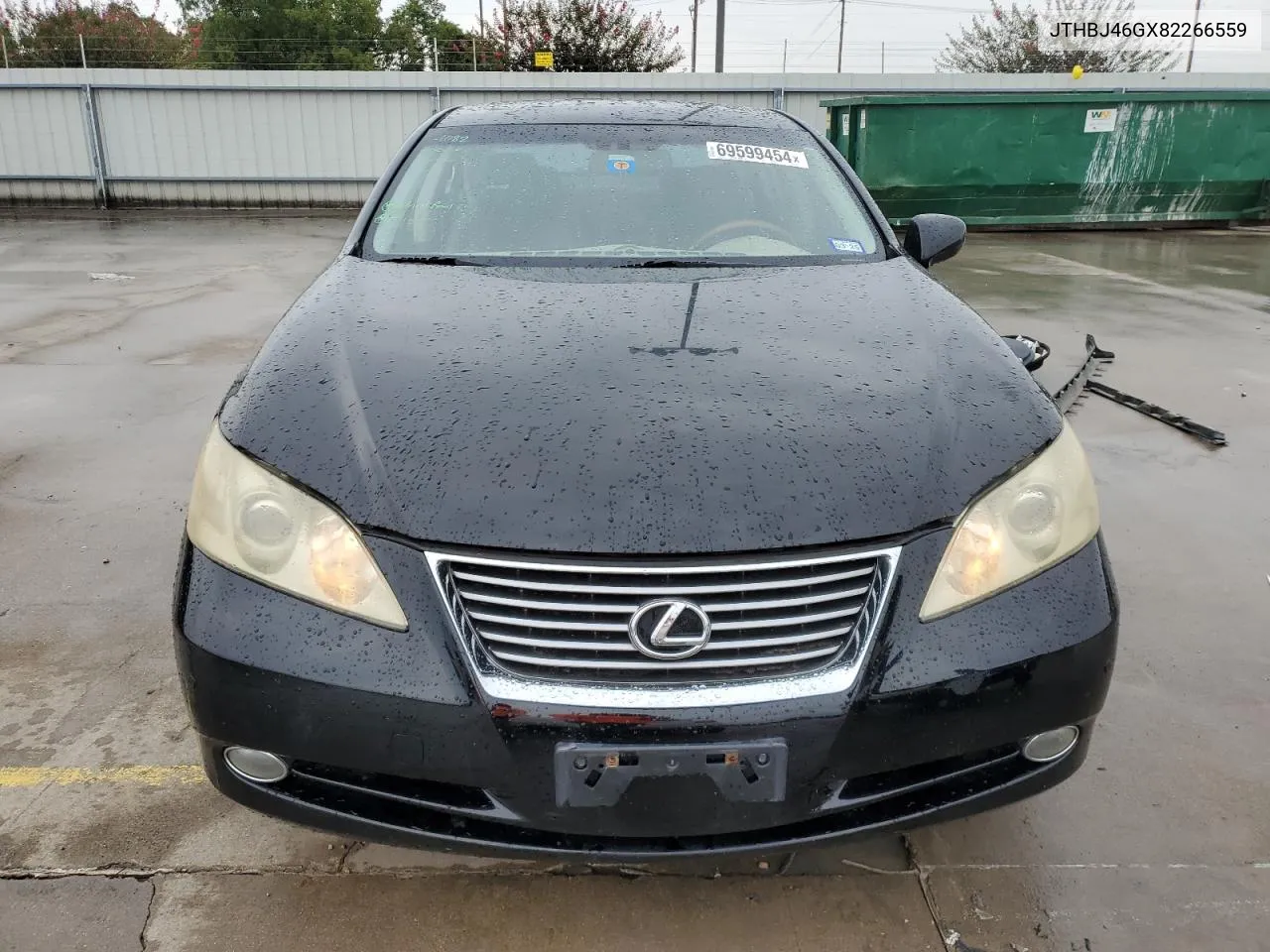 2008 Lexus Es 350 VIN: JTHBJ46GX82266559 Lot: 69599454