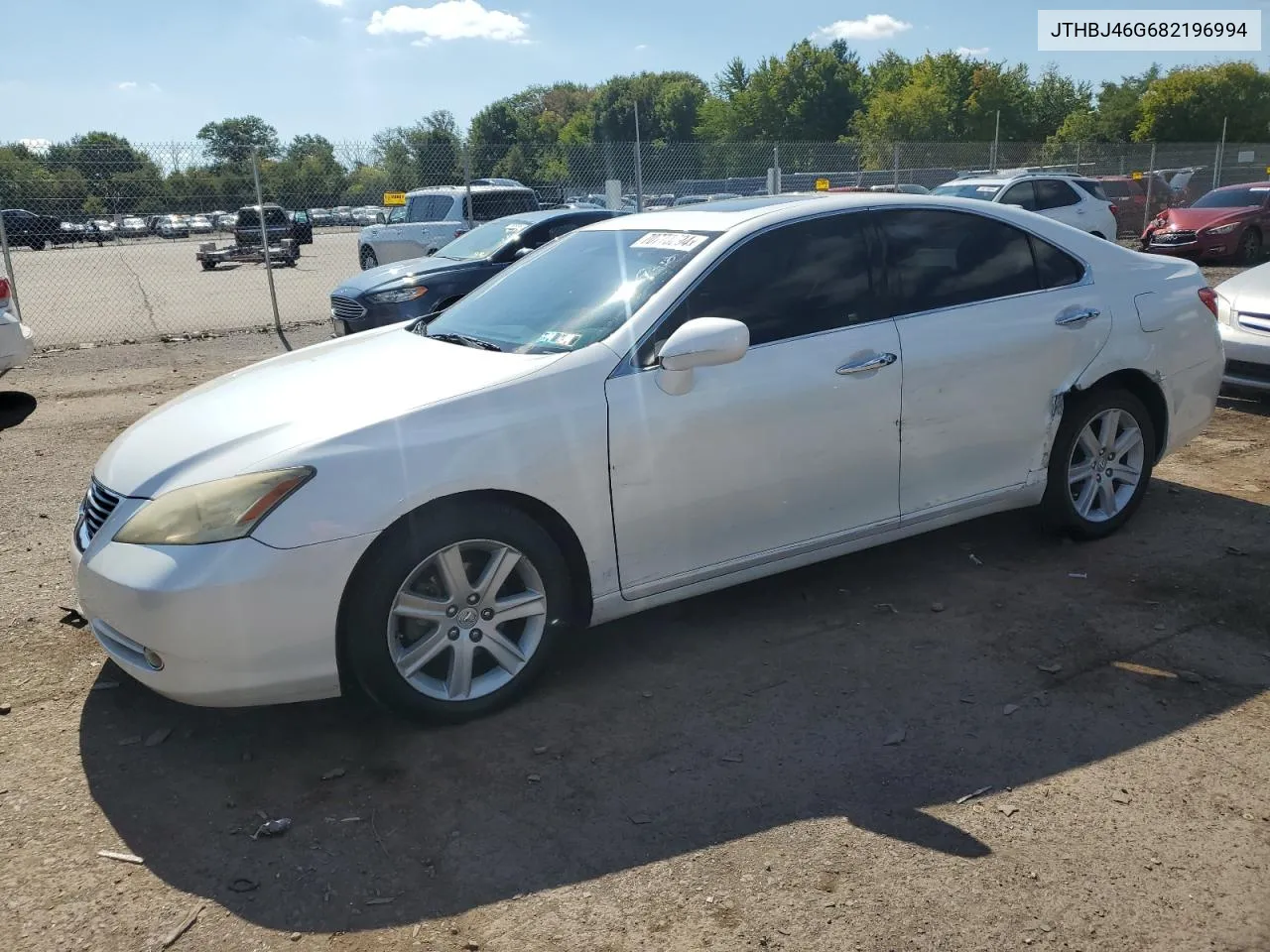 2008 Lexus Es 350 VIN: JTHBJ46G682196994 Lot: 70773694