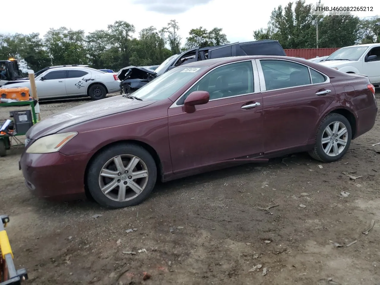 2008 Lexus Es 350 VIN: JTHBJ46G082265212 Lot: 71574774