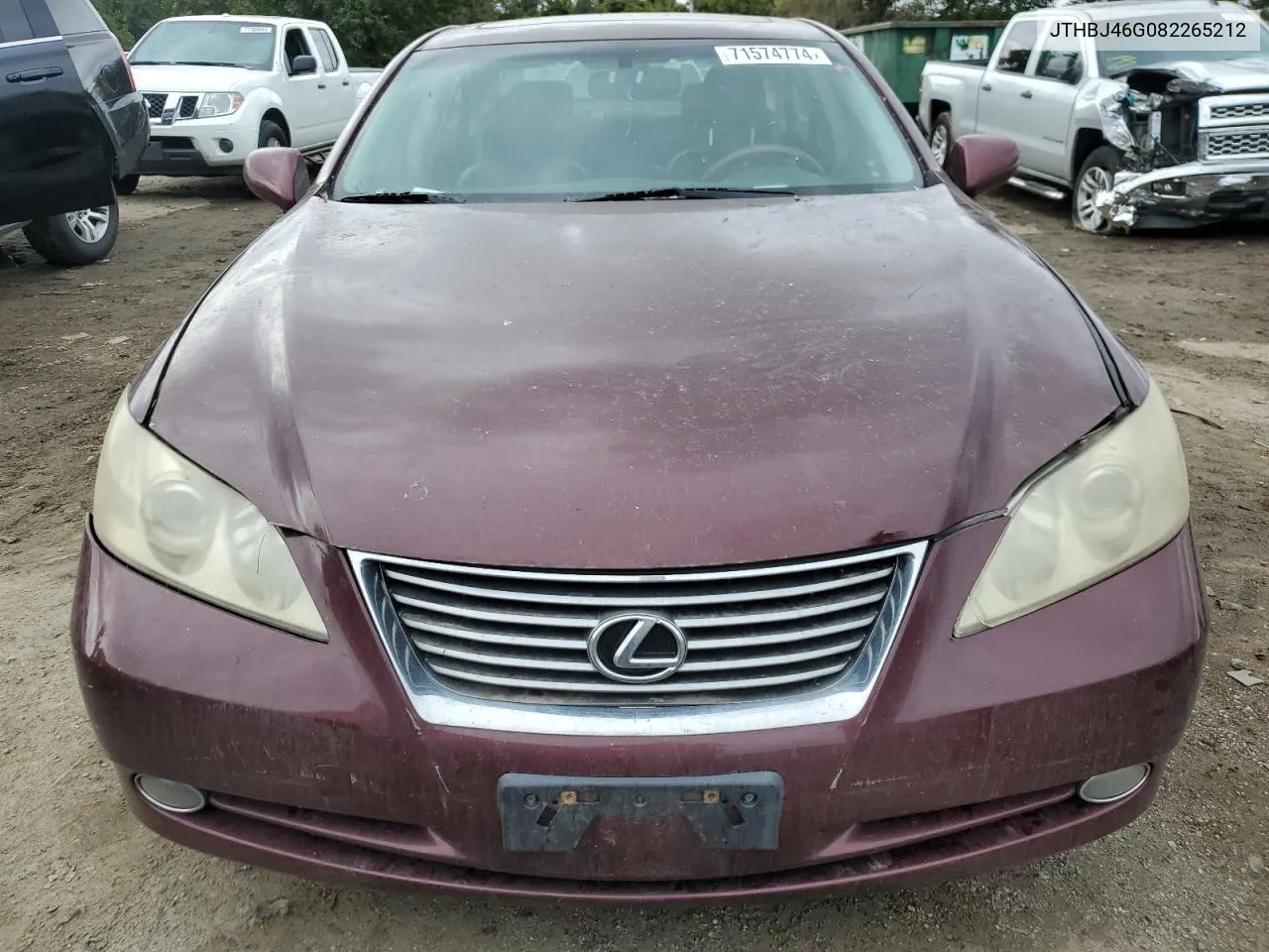 JTHBJ46G082265212 2008 Lexus Es 350