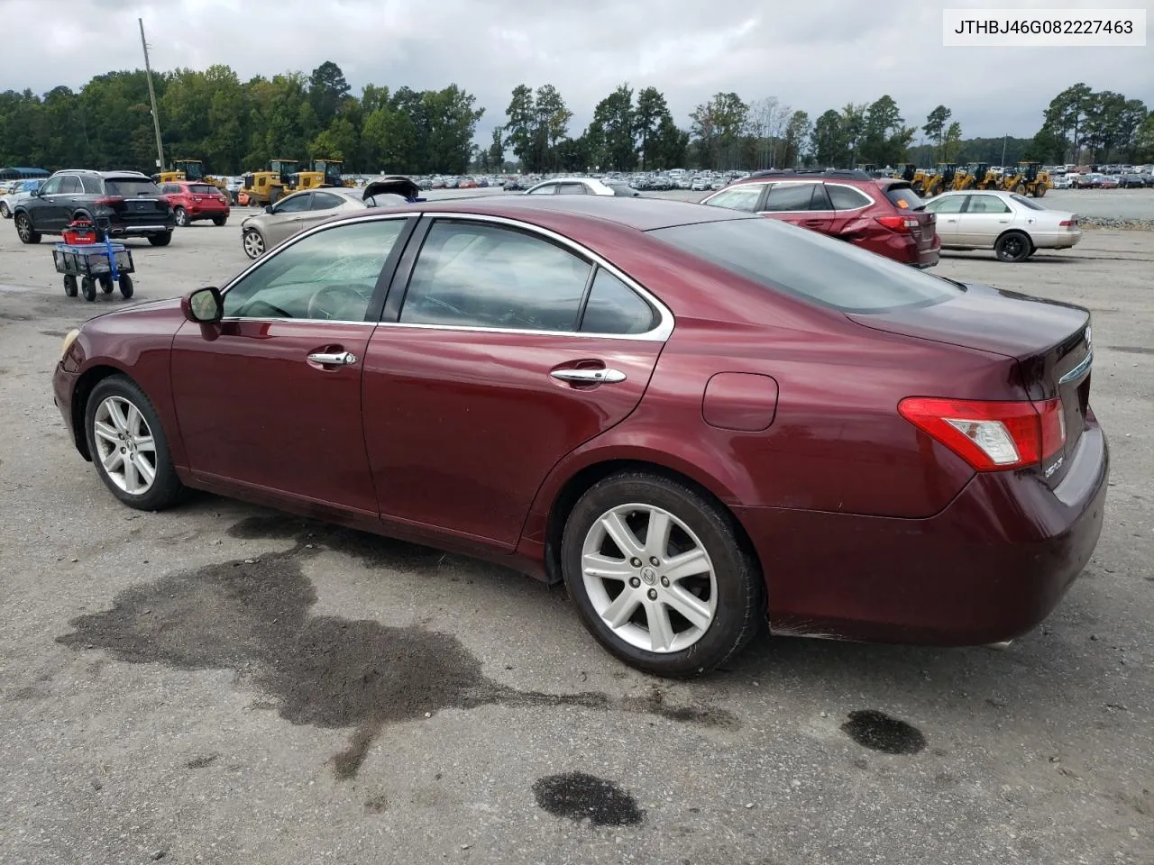 2008 Lexus Es 350 VIN: JTHBJ46G082227463 Lot: 72342624