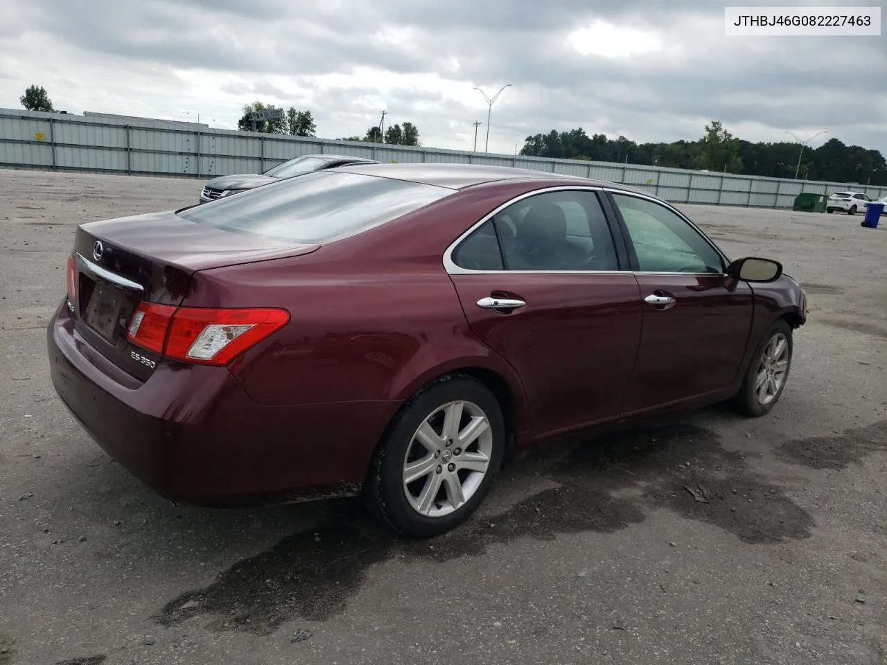 2008 Lexus Es 350 VIN: JTHBJ46G082227463 Lot: 72342624