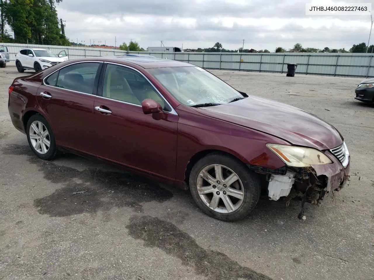 2008 Lexus Es 350 VIN: JTHBJ46G082227463 Lot: 72342624