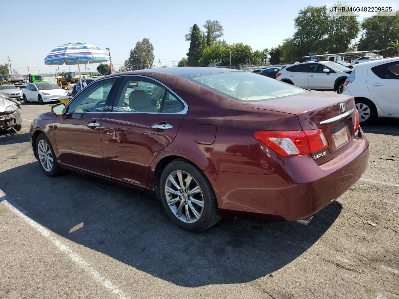 2008 Lexus Es 350 VIN: JTHBJ46G482209855 Lot: 72983704