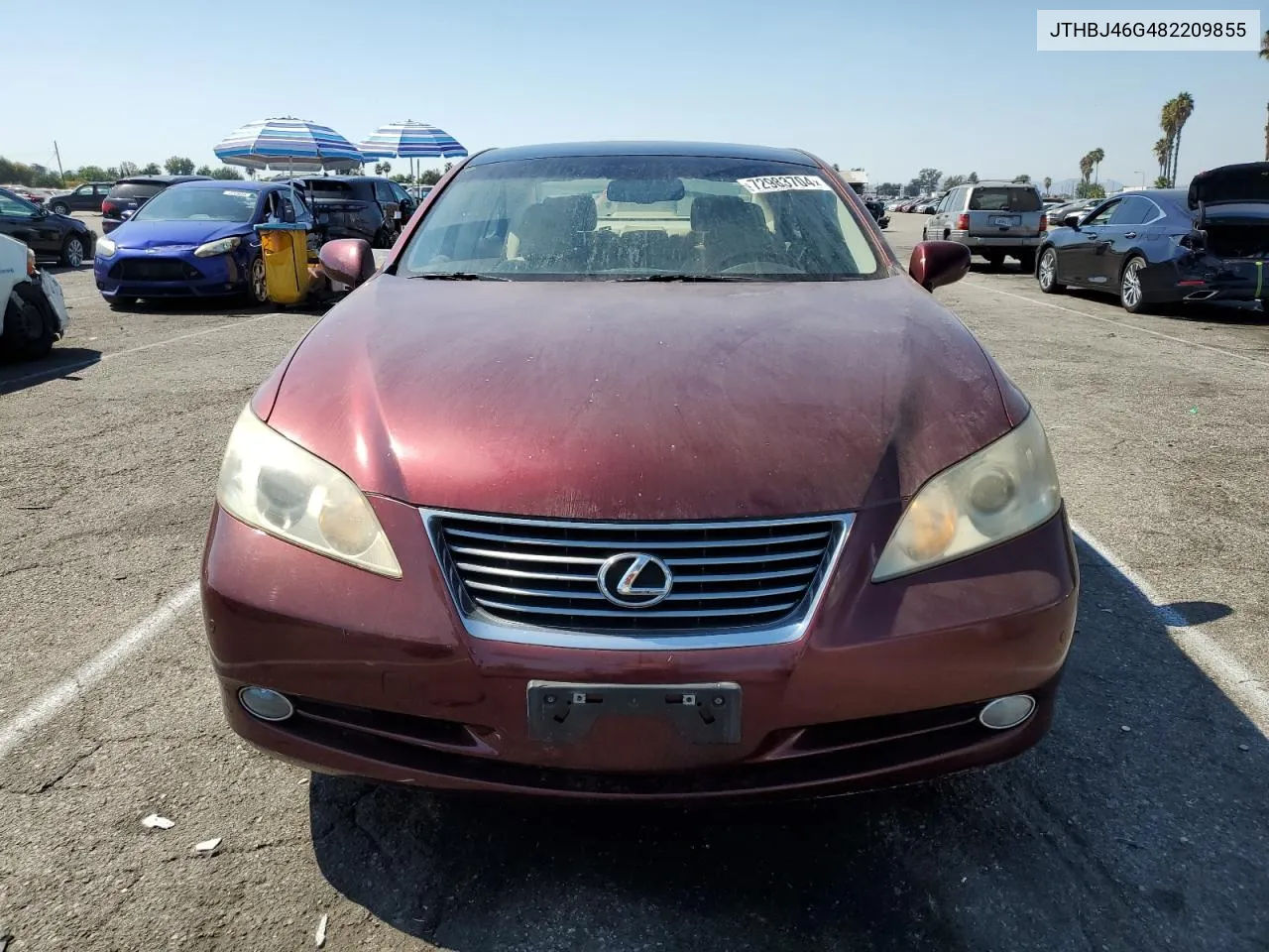 2008 Lexus Es 350 VIN: JTHBJ46G482209855 Lot: 72983704