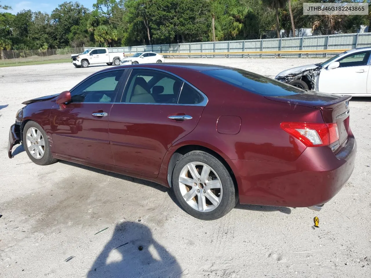 2008 Lexus Es 350 VIN: JTHBJ46G182243865 Lot: 73383934