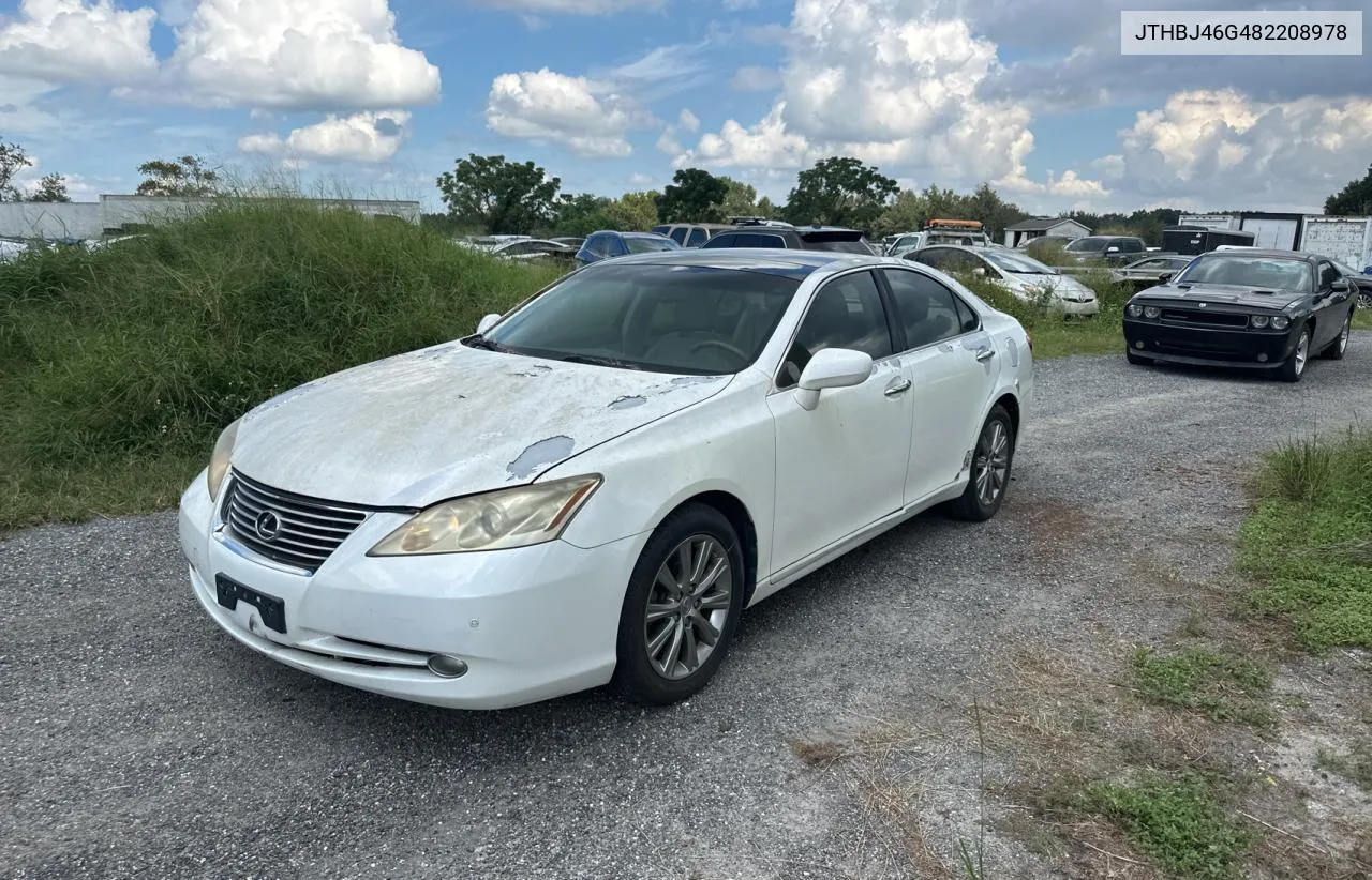 2008 Lexus Es 350 VIN: JTHBJ46G482208978 Lot: 74570454