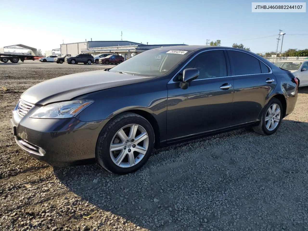 2008 Lexus Es 350 VIN: JTHBJ46G882244107 Lot: 75564374