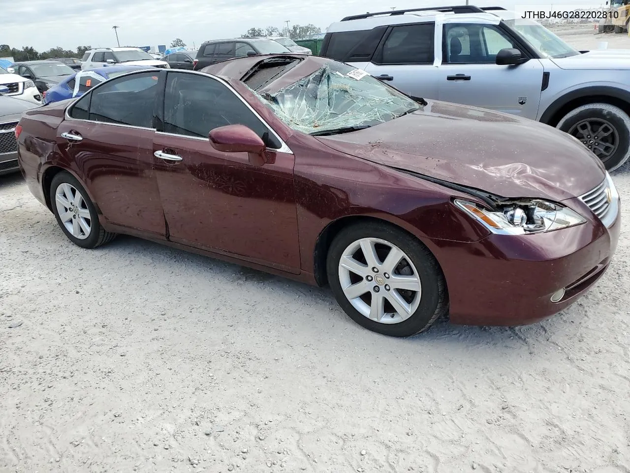 2008 Lexus Es 350 VIN: JTHBJ46G282202810 Lot: 76168764