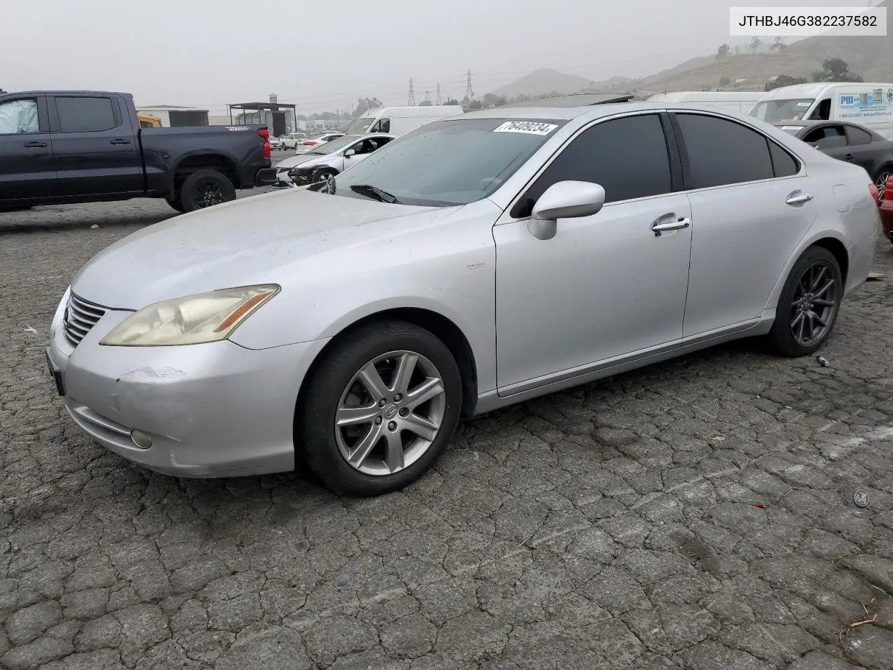 2008 Lexus Es 350 VIN: JTHBJ46G382237582 Lot: 76409234