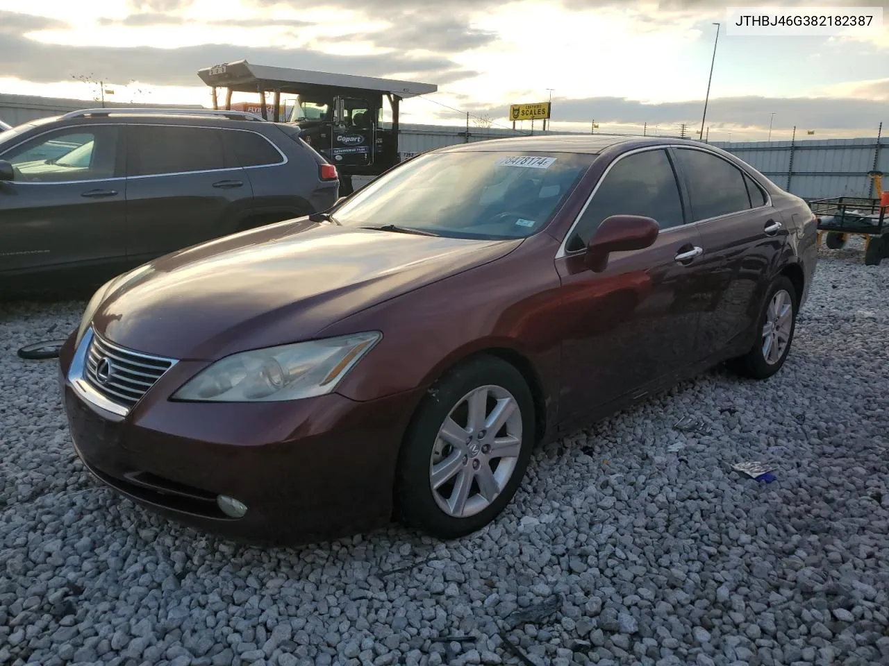 2008 Lexus Es 350 VIN: JTHBJ46G382182387 Lot: 78478174