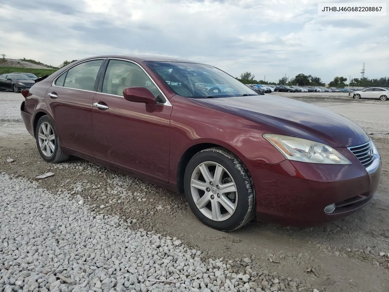 2008 Lexus Es 350 VIN: JTHBJ46G682208867 Lot: 78481014