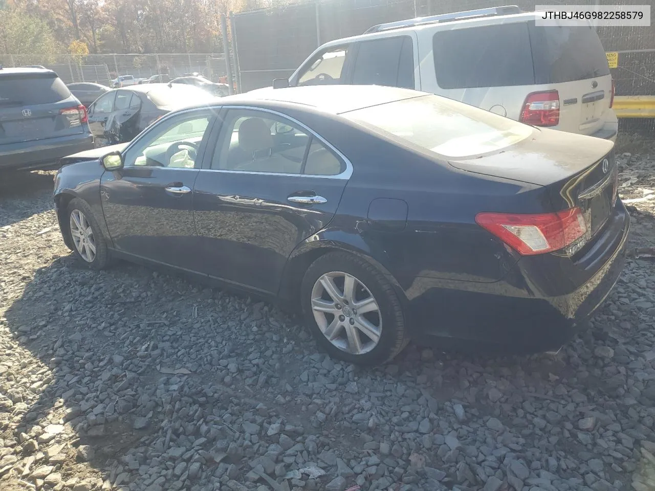 2008 Lexus Es 350 VIN: JTHBJ46G982258579 Lot: 78998984