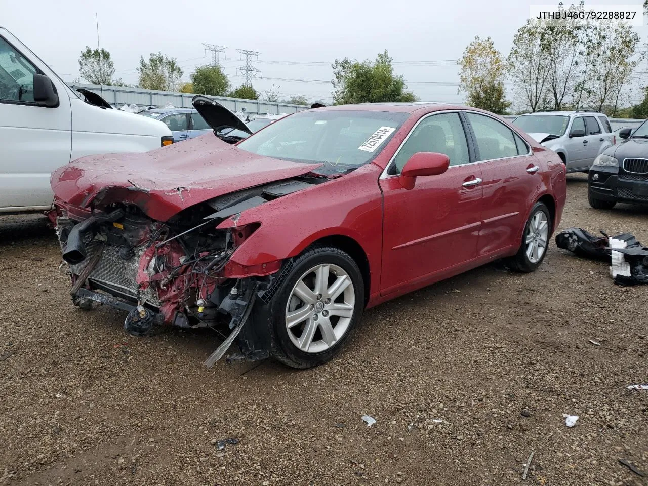 2009 Lexus Es 350 VIN: JTHBJ46G792288827 Lot: 72570414