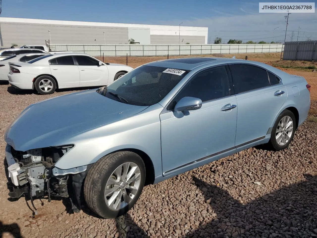 2010 Lexus Es 350 VIN: JTHBK1EG0A2367788 Lot: 62088114