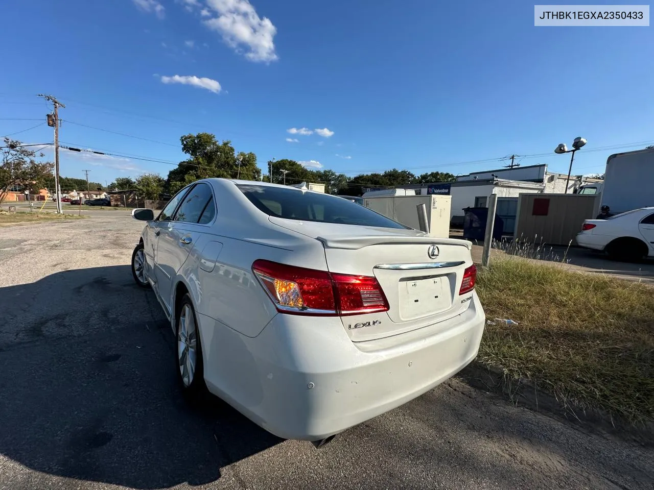 2010 Lexus Es 350 VIN: JTHBK1EGXA2350433 Lot: 72659274