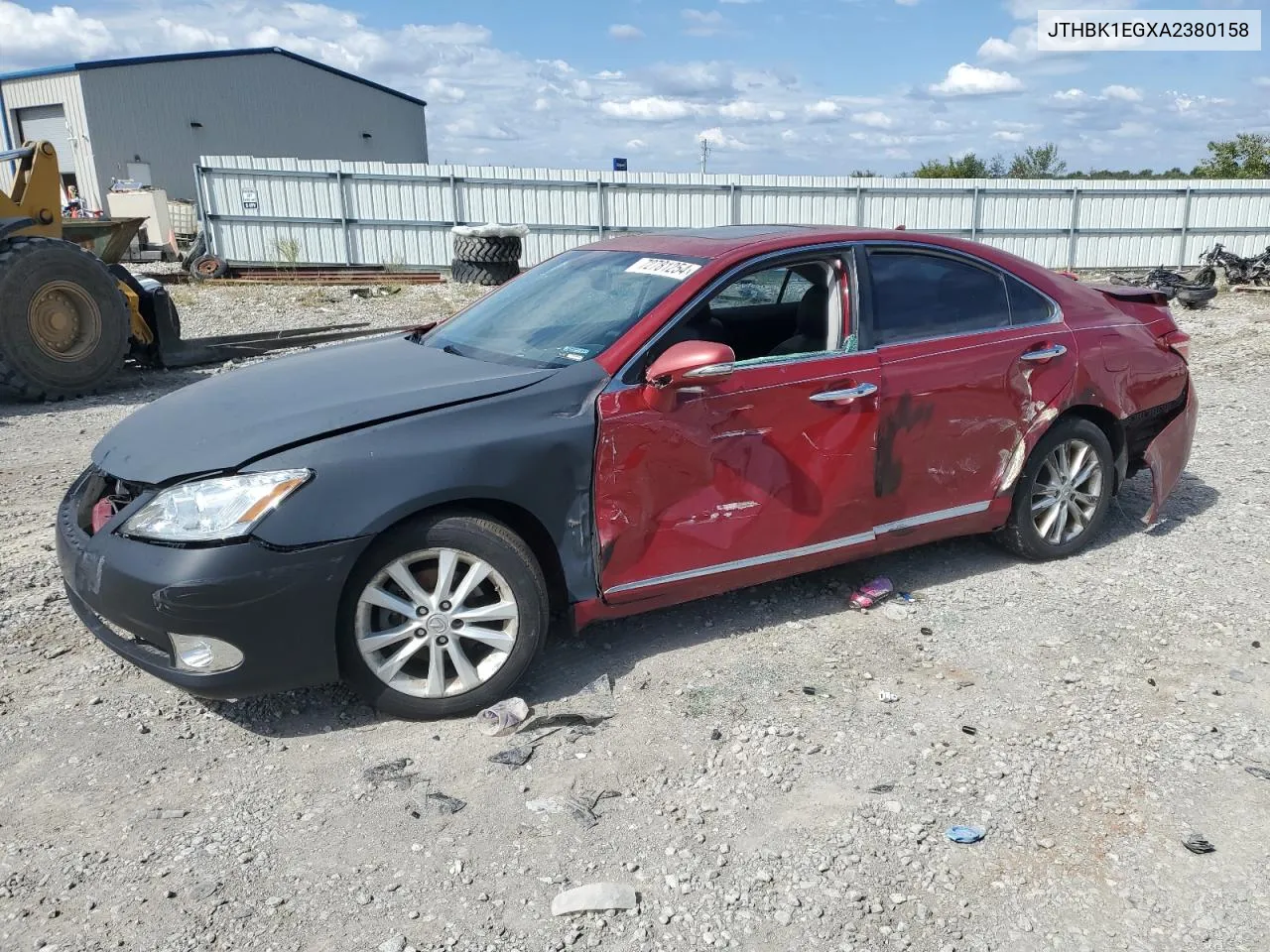 2010 Lexus Es 350 VIN: JTHBK1EGXA2380158 Lot: 72781254