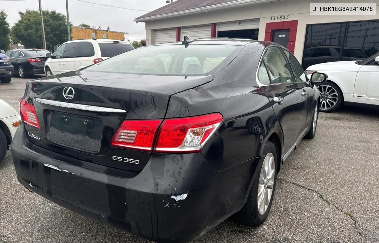 2010 Lexus Es 350 VIN: JTHBK1EG8A2414078 Lot: 73742224