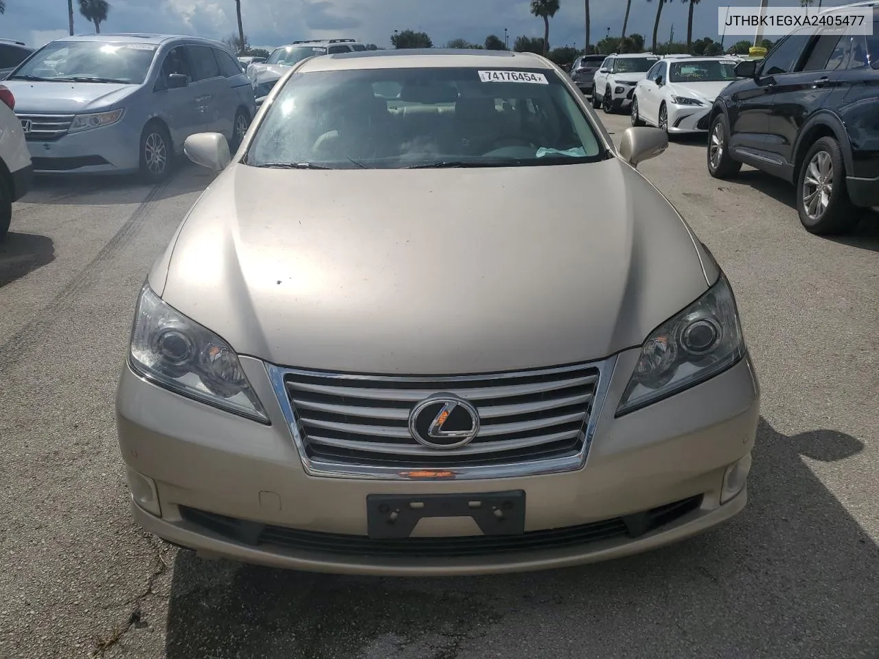 2010 Lexus Es 350 VIN: JTHBK1EGXA2405477 Lot: 74176454