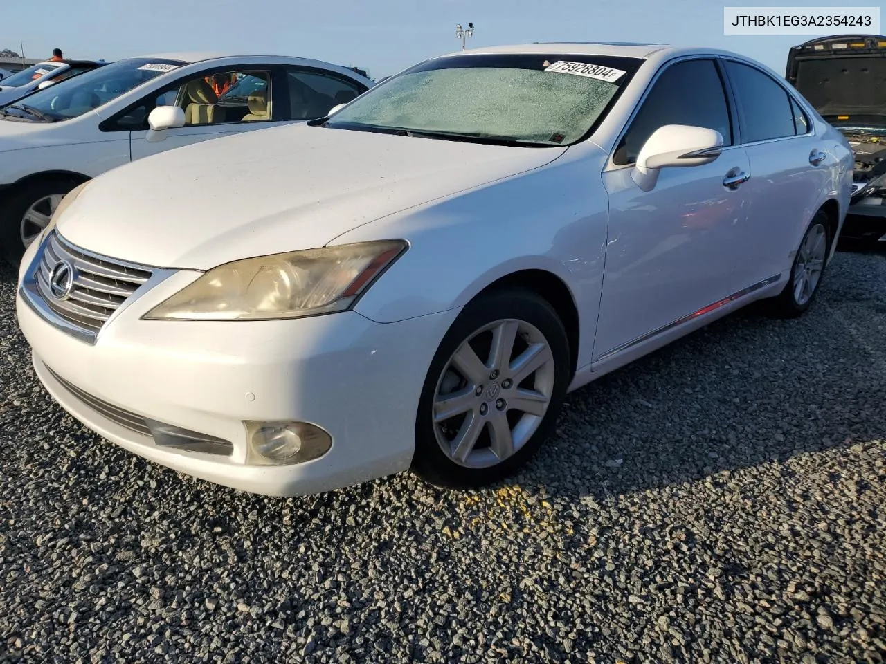 2010 Lexus Es 350 VIN: JTHBK1EG3A2354243 Lot: 75928804