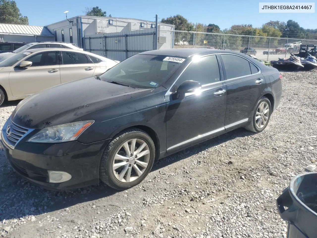 2010 Lexus Es 350 VIN: JTHBK1EG8A2414467 Lot: 76755454