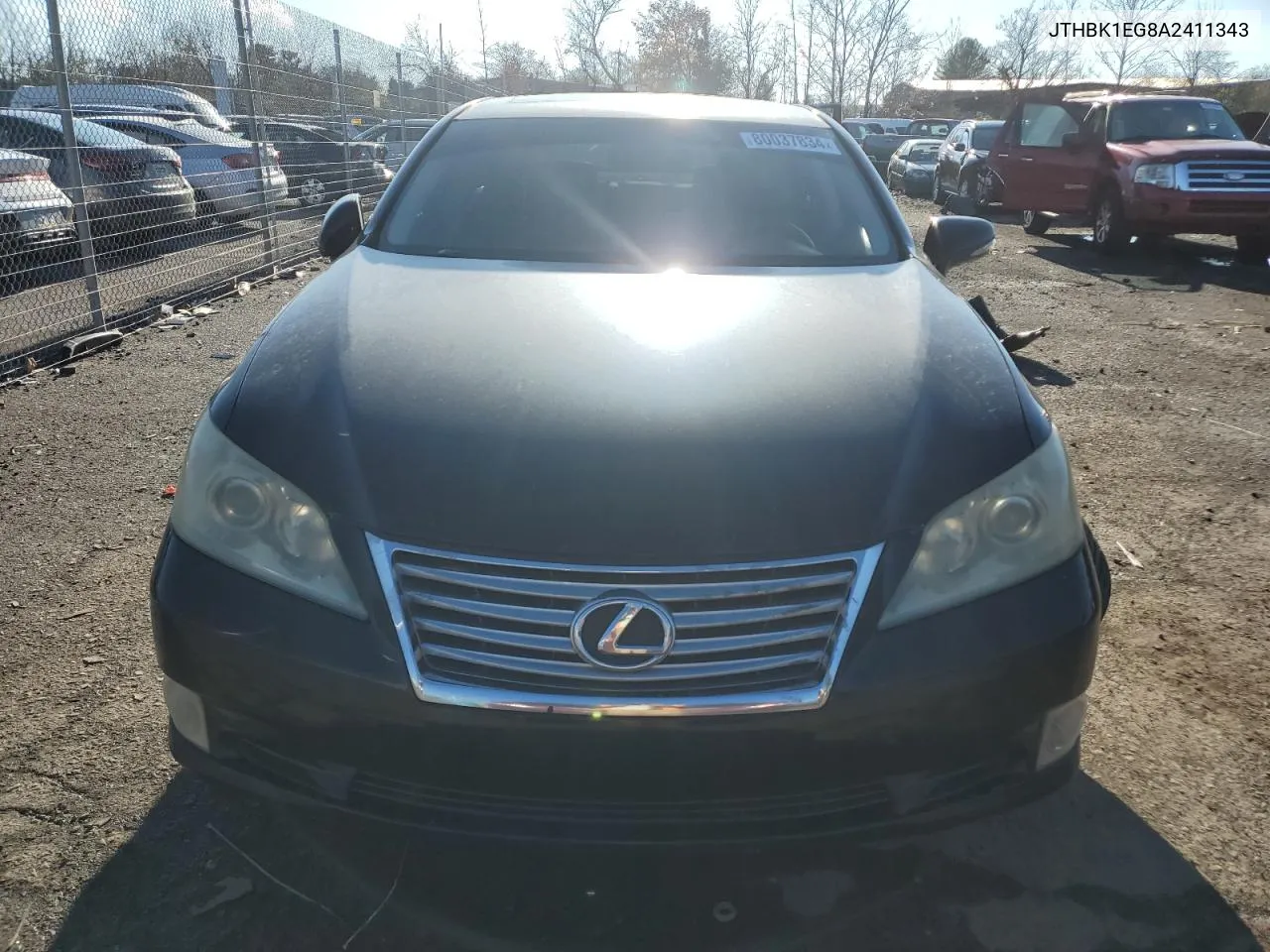 2010 Lexus Es 350 VIN: JTHBK1EG8A2411343 Lot: 80037834