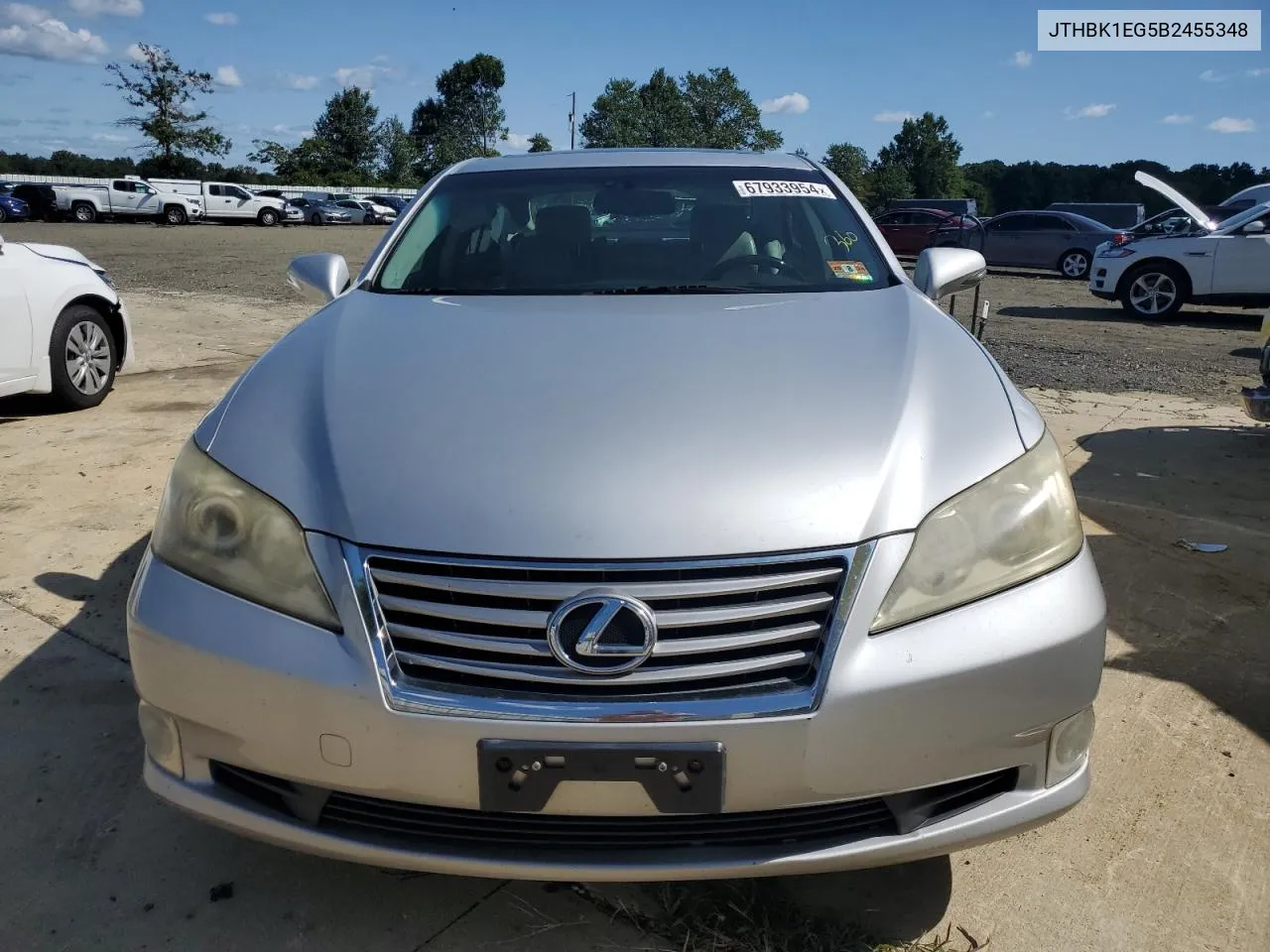 2011 Lexus Es 350 VIN: JTHBK1EG5B2455348 Lot: 67933954