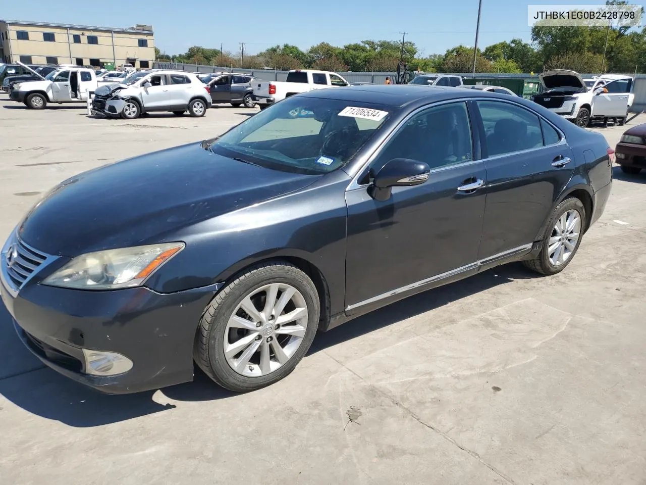 2011 Lexus Es 350 VIN: JTHBK1EG0B2428798 Lot: 71206534