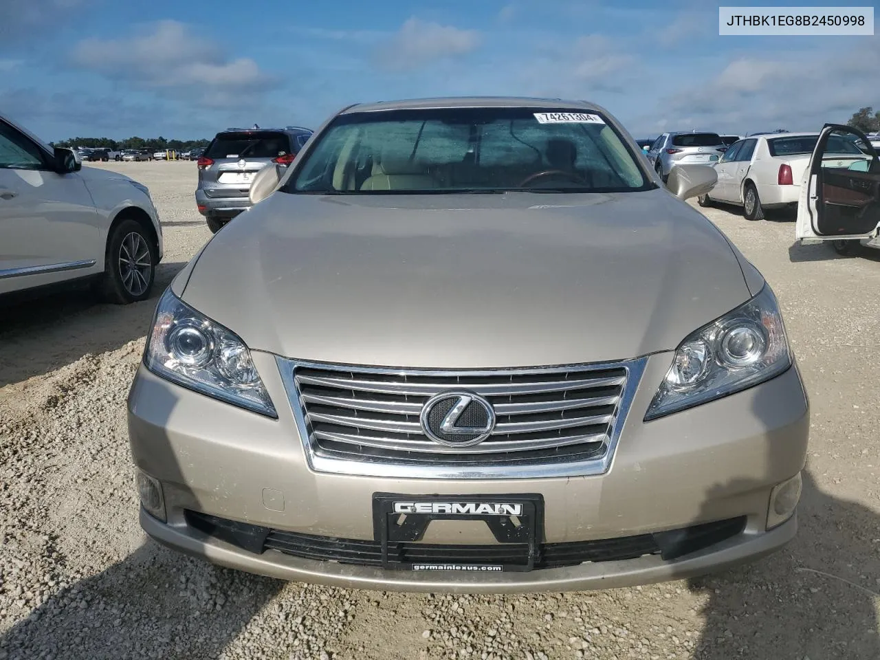 2011 Lexus Es 350 VIN: JTHBK1EG8B2450998 Lot: 74261304