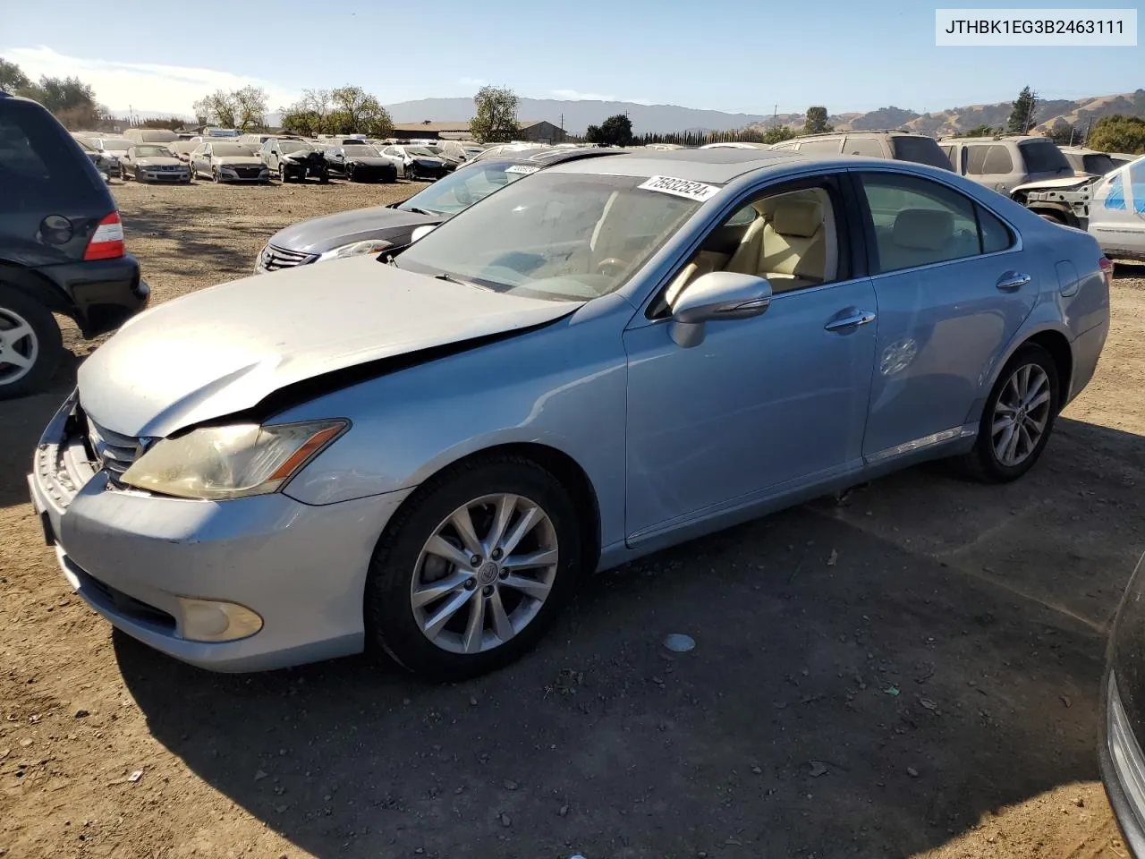 2011 Lexus Es 350 VIN: JTHBK1EG3B2463111 Lot: 75932524