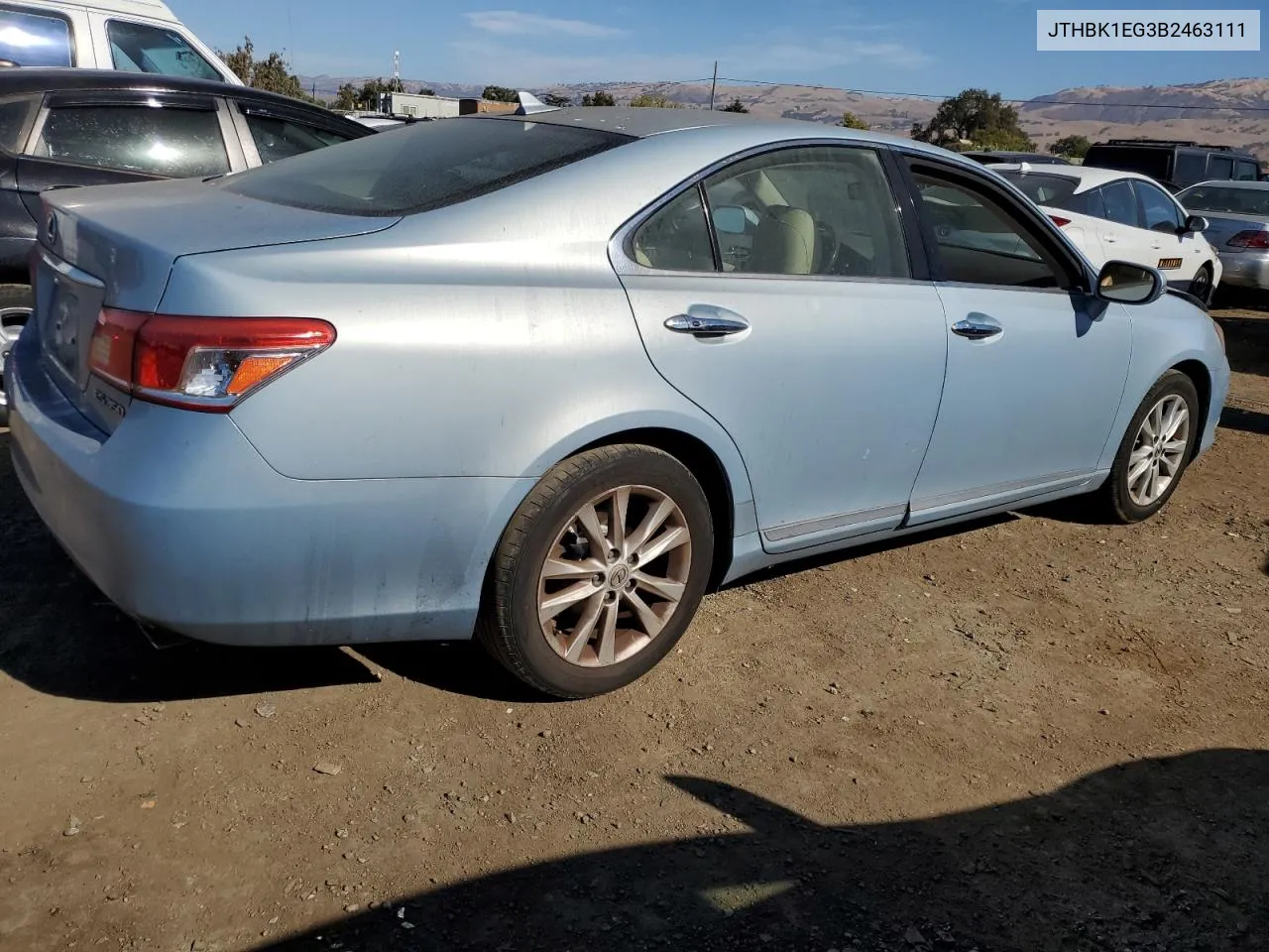 2011 Lexus Es 350 VIN: JTHBK1EG3B2463111 Lot: 75932524