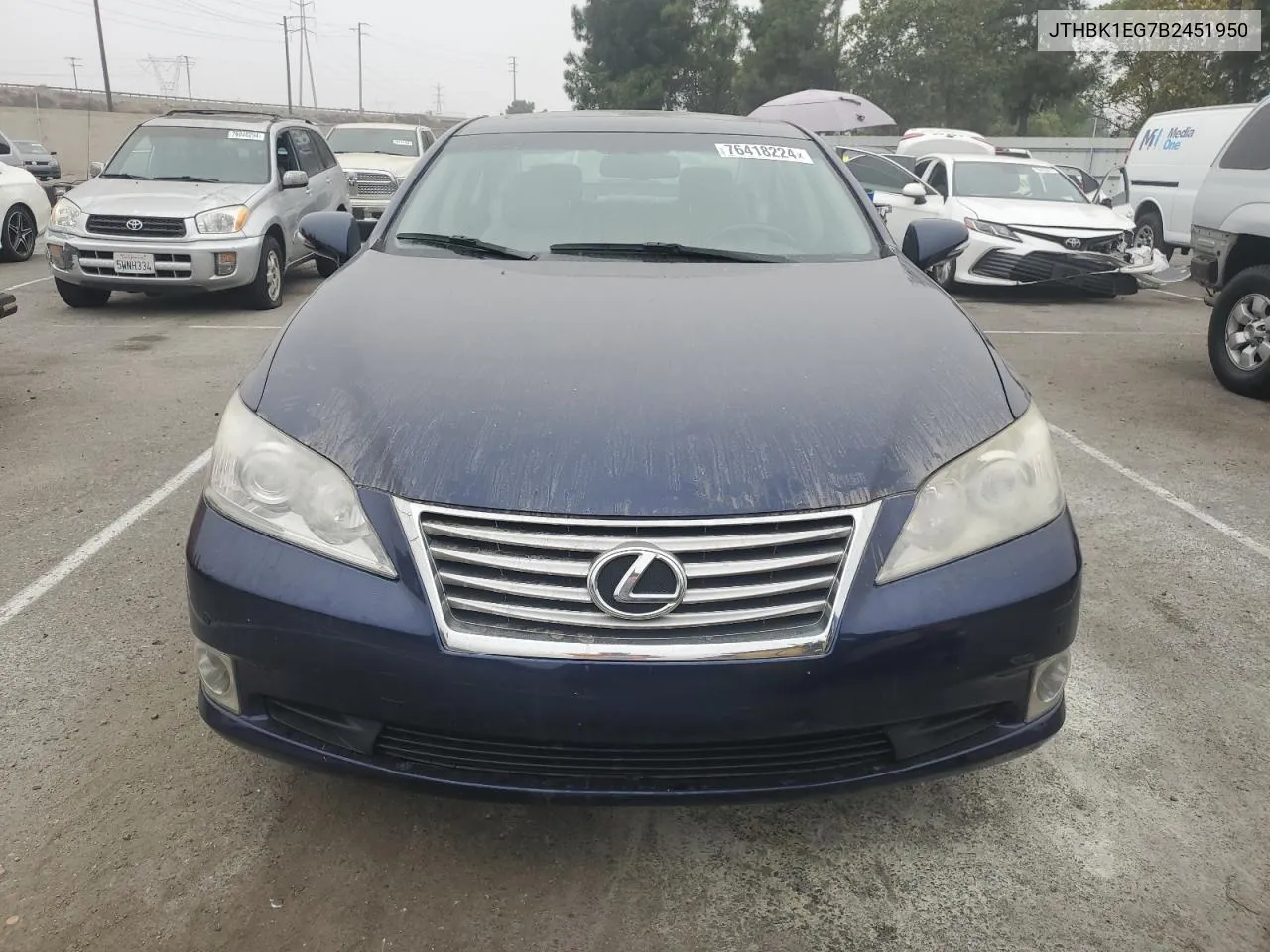 2011 Lexus Es 350 VIN: JTHBK1EG7B2451950 Lot: 76418224