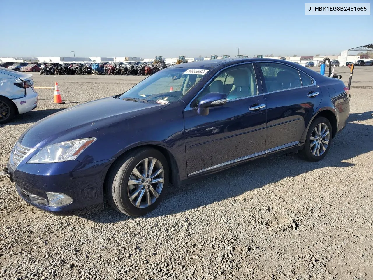 2011 Lexus Es 350 VIN: JTHBK1EG8B2451665 Lot: 80055884