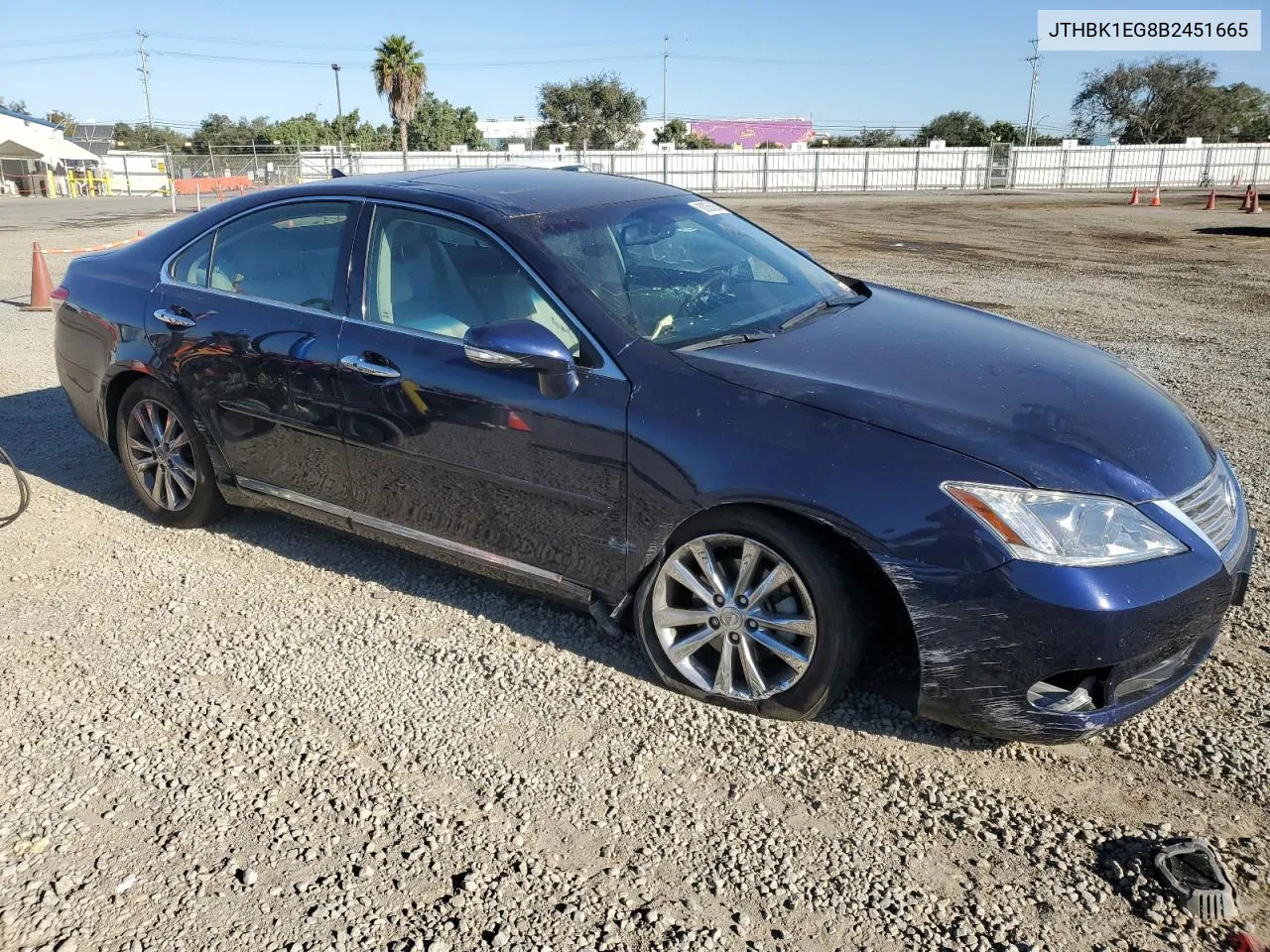 2011 Lexus Es 350 VIN: JTHBK1EG8B2451665 Lot: 80055884