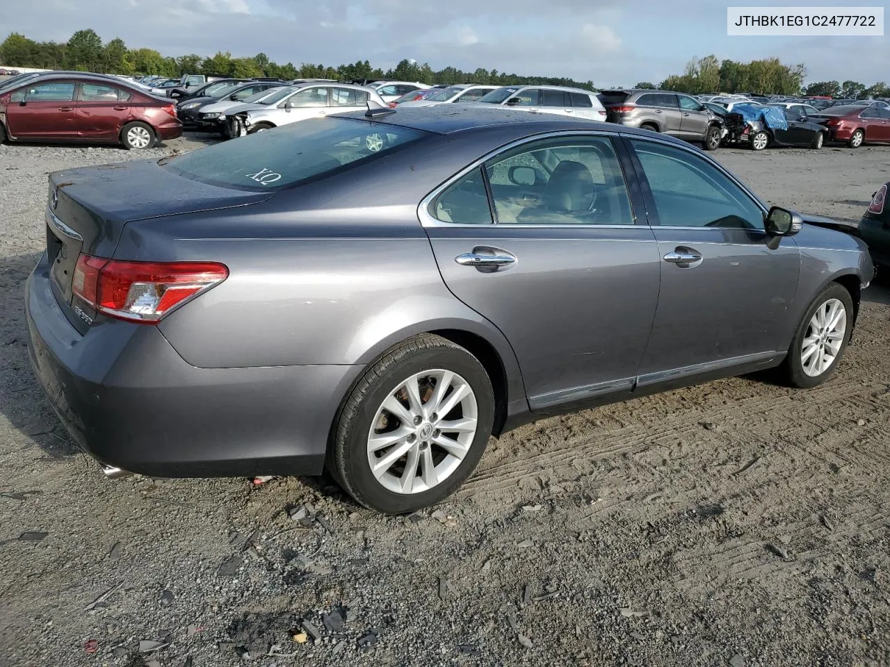 2012 Lexus Es 350 VIN: JTHBK1EG1C2477722 Lot: 62724244