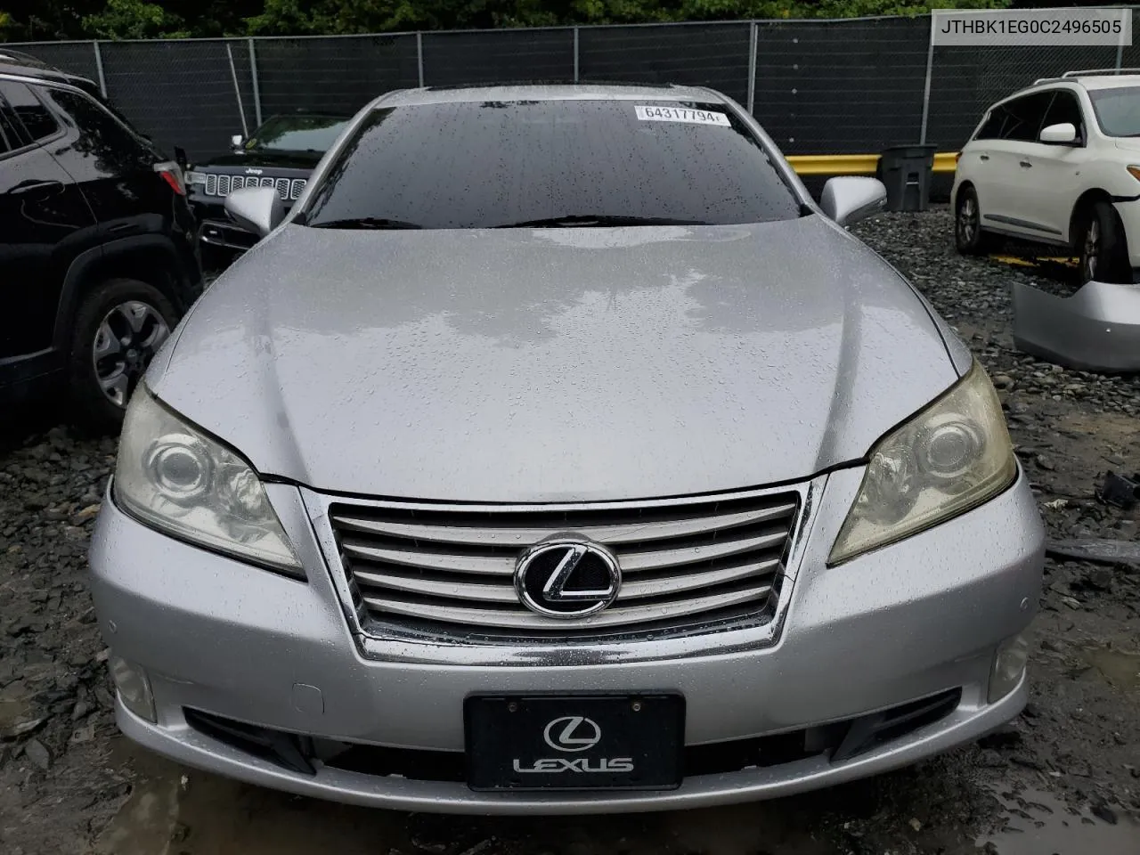 2012 Lexus Es 350 VIN: JTHBK1EG0C2496505 Lot: 64317794