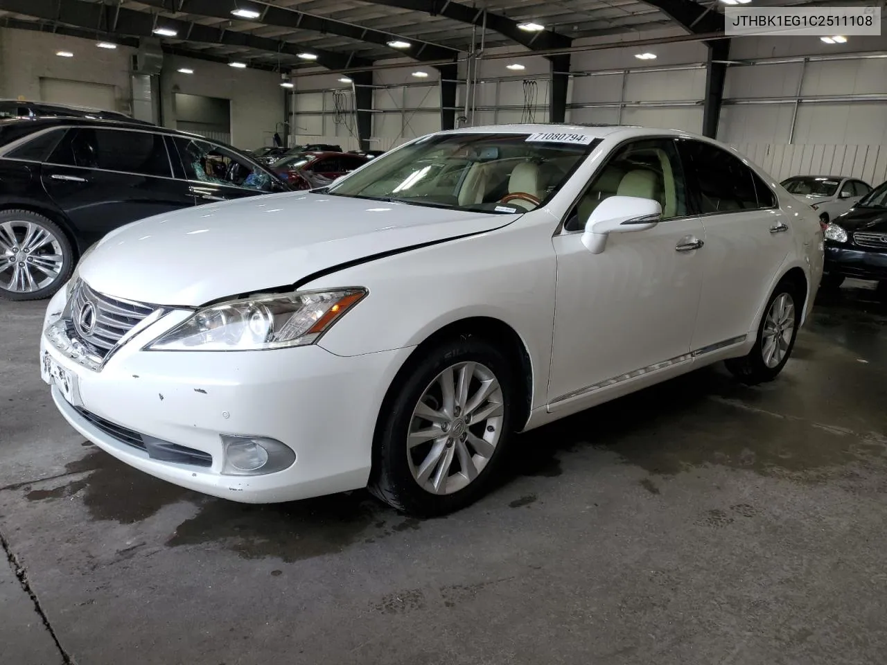 2012 Lexus Es 350 VIN: JTHBK1EG1C2511108 Lot: 71080794