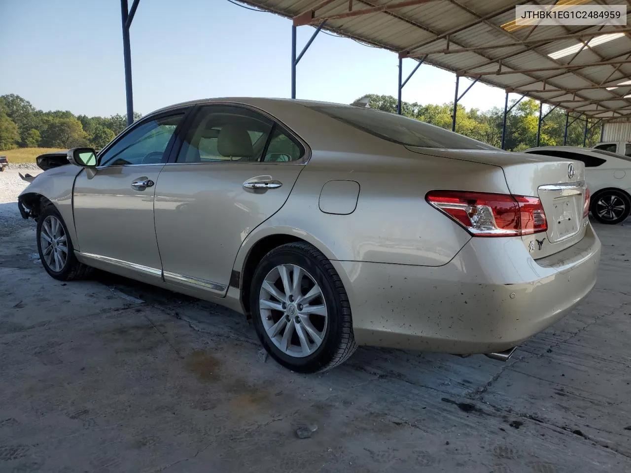 JTHBK1EG1C2484959 2012 Lexus Es 350