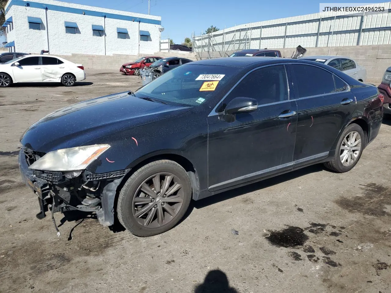 2012 Lexus Es 350 VIN: JTHBK1EGXC2496253 Lot: 73047664