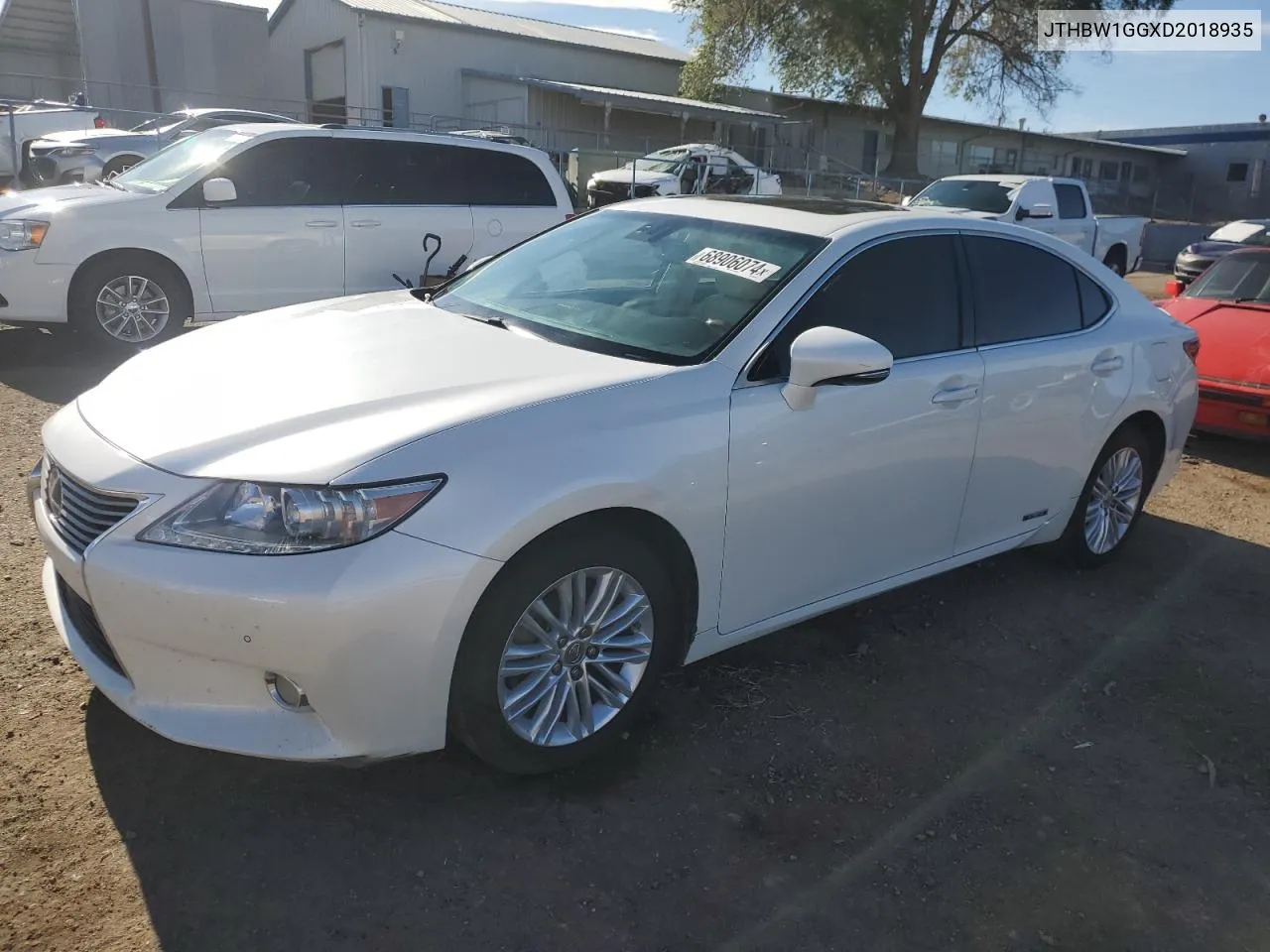 2013 Lexus Es 300H VIN: JTHBW1GGXD2018935 Lot: 68906074