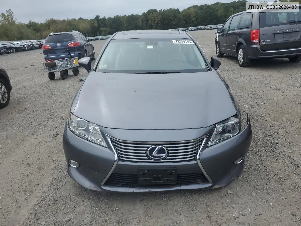 2013 Lexus Es 300H VIN: JTHBW1GG8D2026483 Lot: 72889794