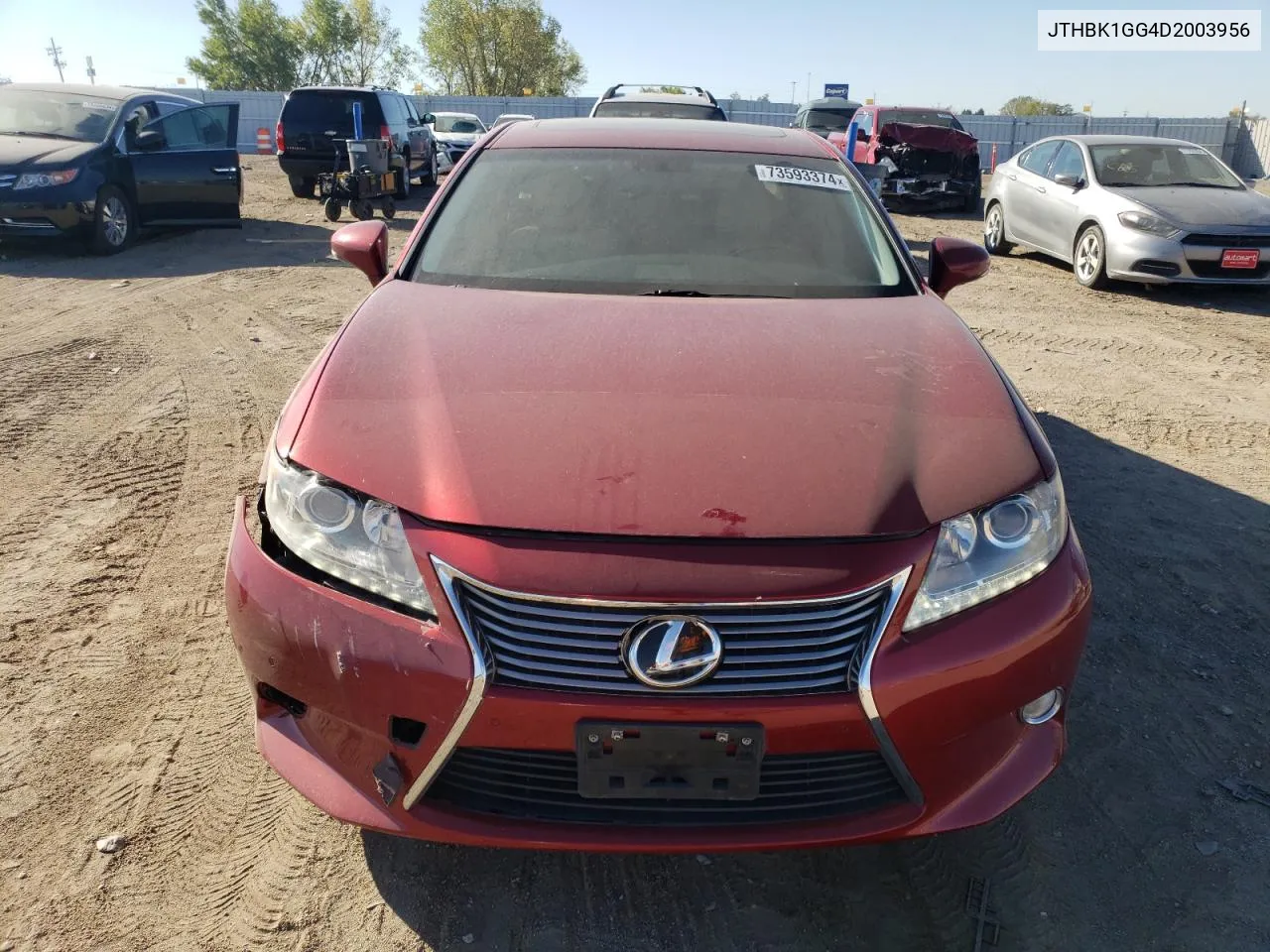 2013 Lexus Es 350 VIN: JTHBK1GG4D2003956 Lot: 73593374