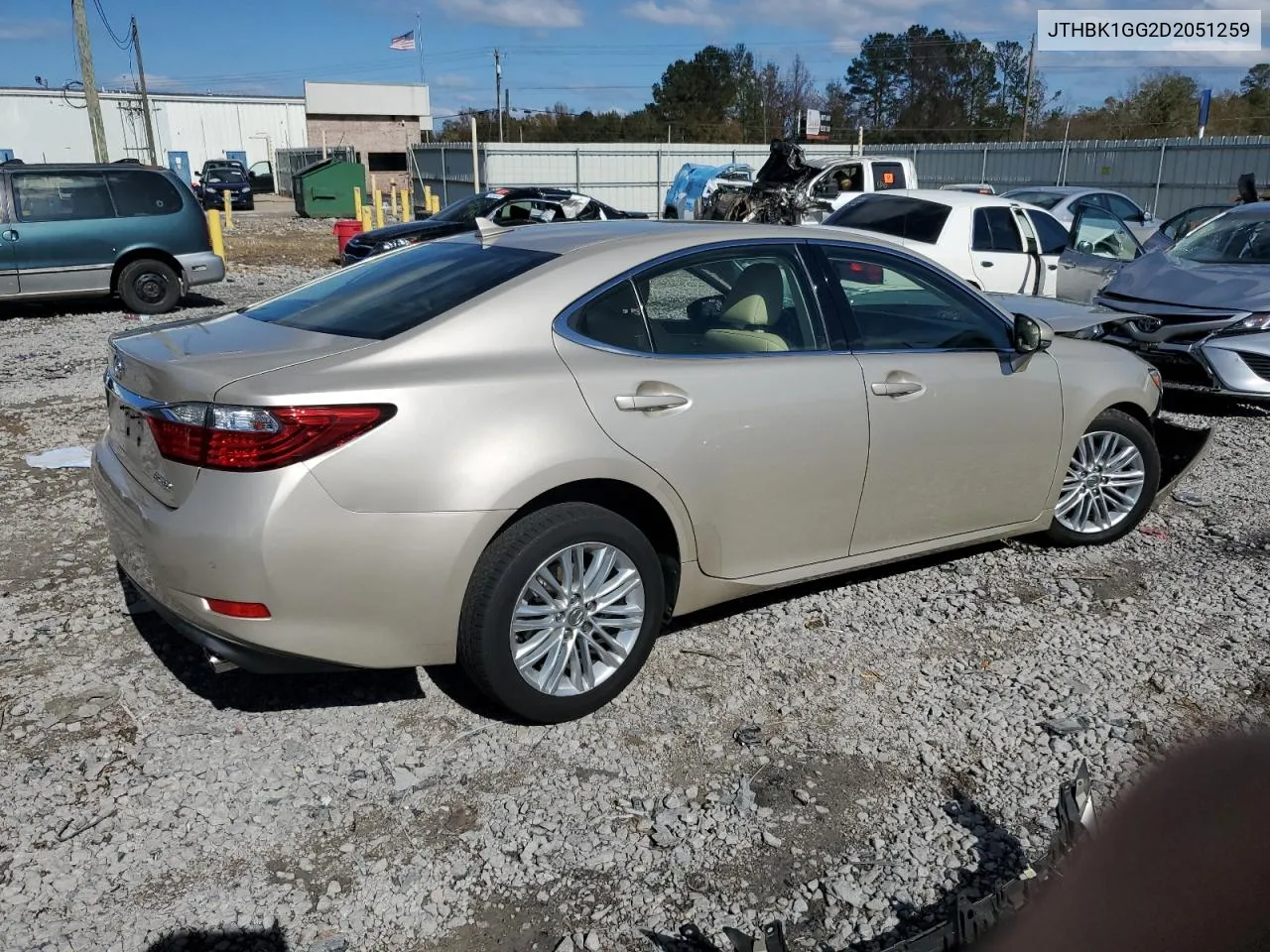 2013 Lexus Es 350 VIN: JTHBK1GG2D2051259 Lot: 76731723