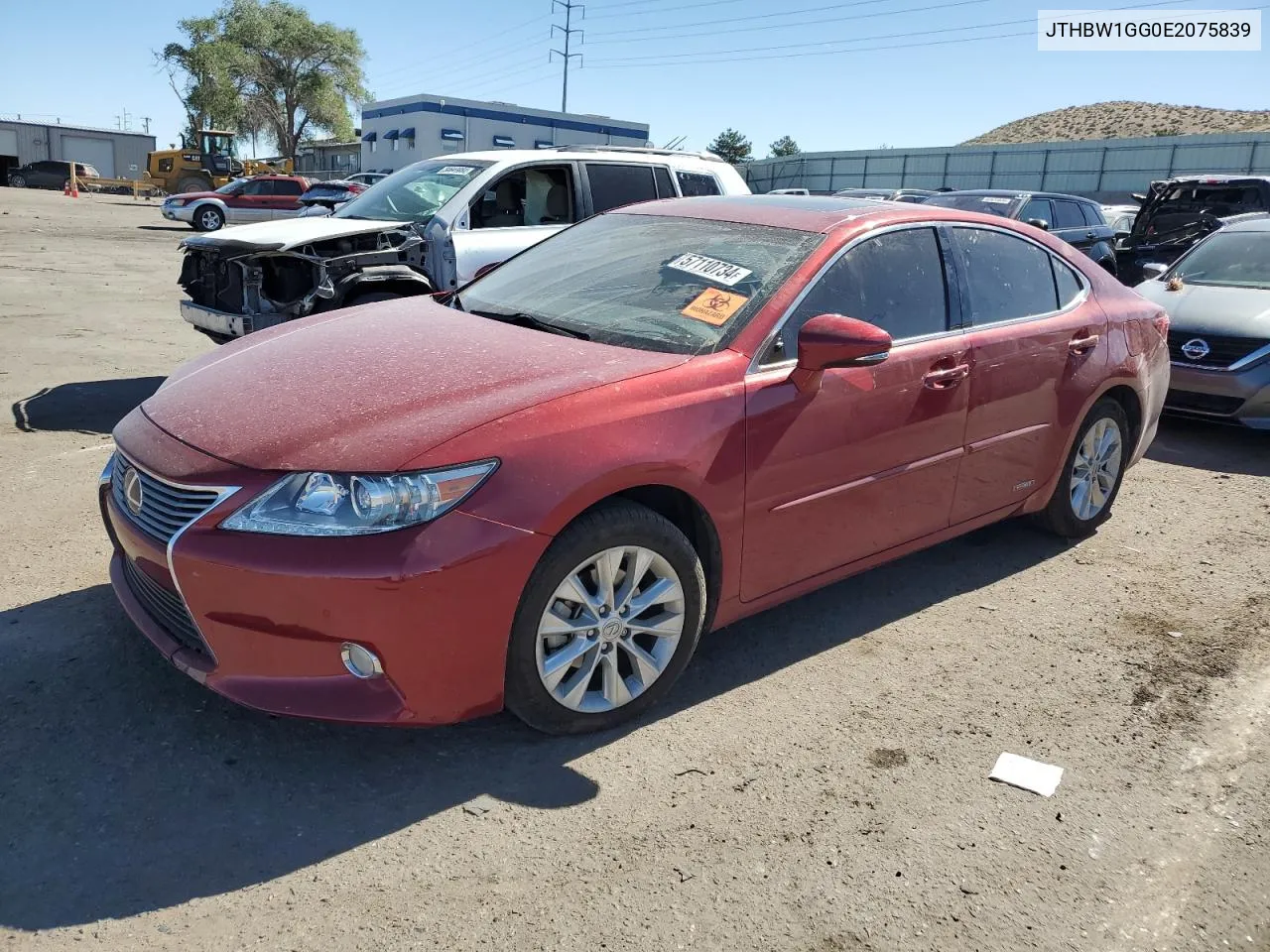 2014 Lexus Es 300H VIN: JTHBW1GG0E2075839 Lot: 57110734