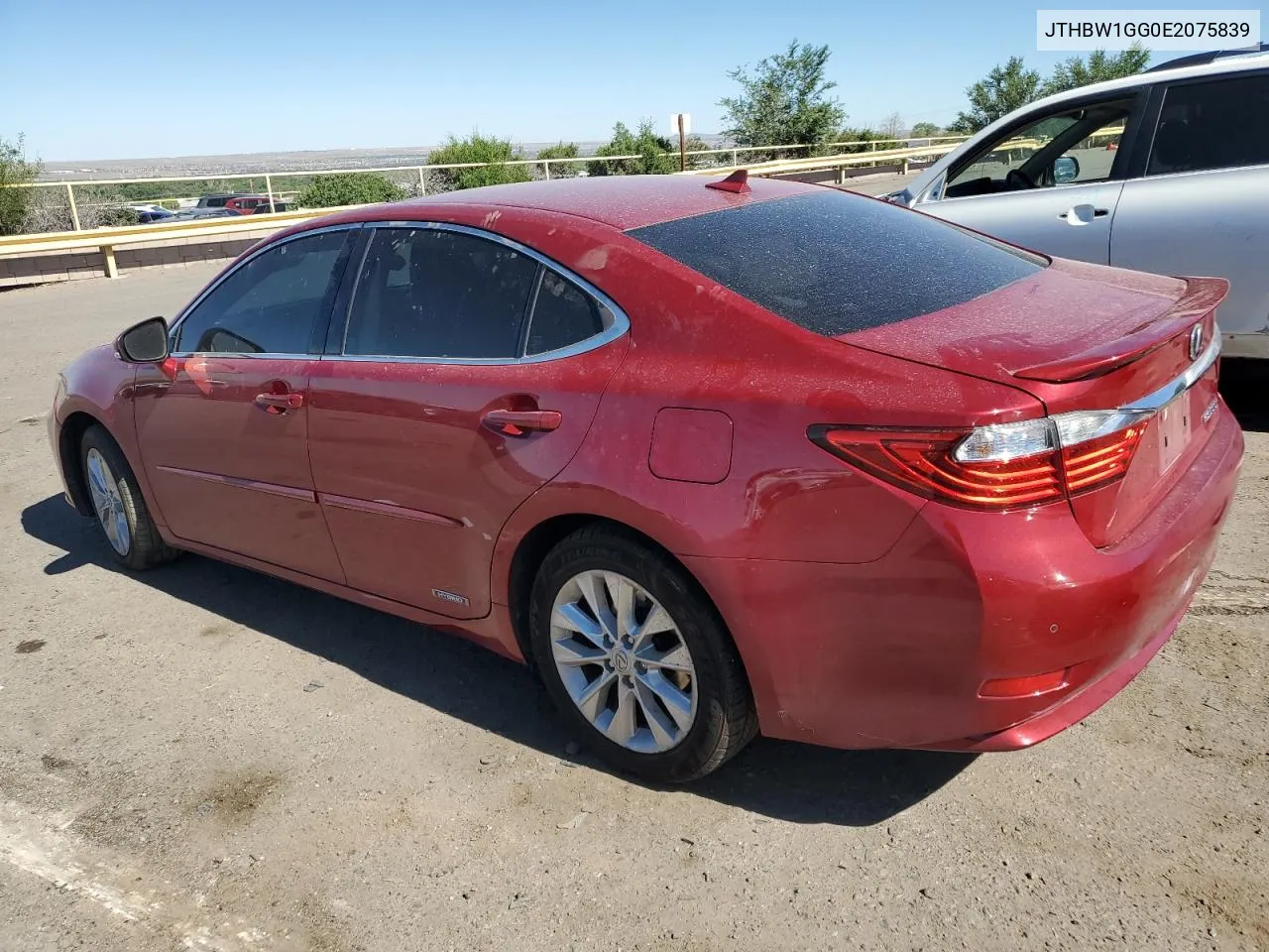 2014 Lexus Es 300H VIN: JTHBW1GG0E2075839 Lot: 57110734