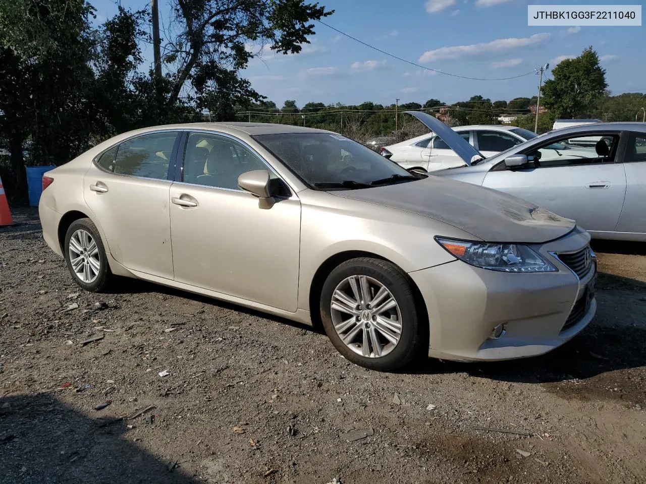 JTHBK1GG3F2211040 2015 Lexus Es 350