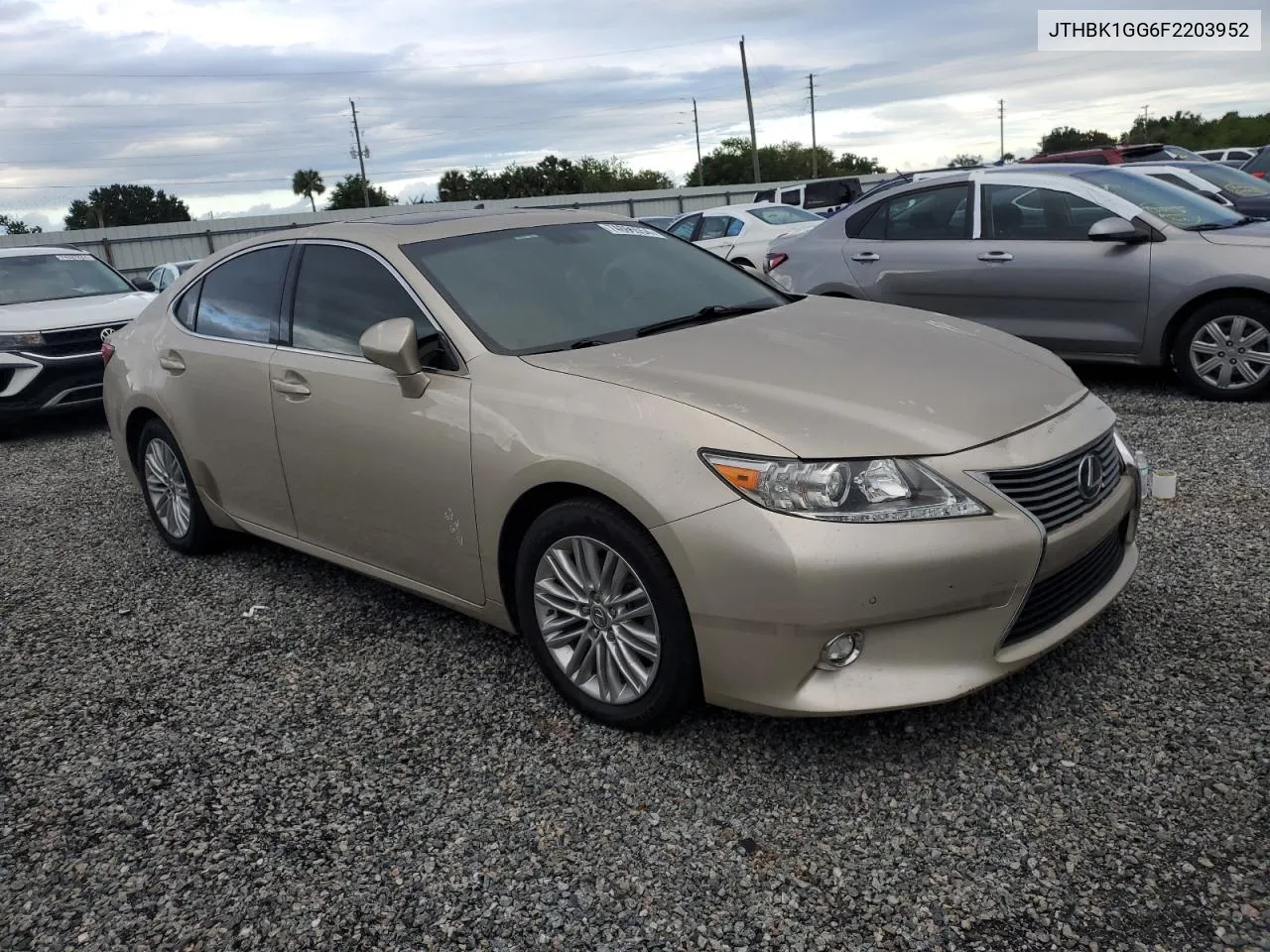 2015 Lexus Es 350 VIN: JTHBK1GG6F2203952 Lot: 74665554